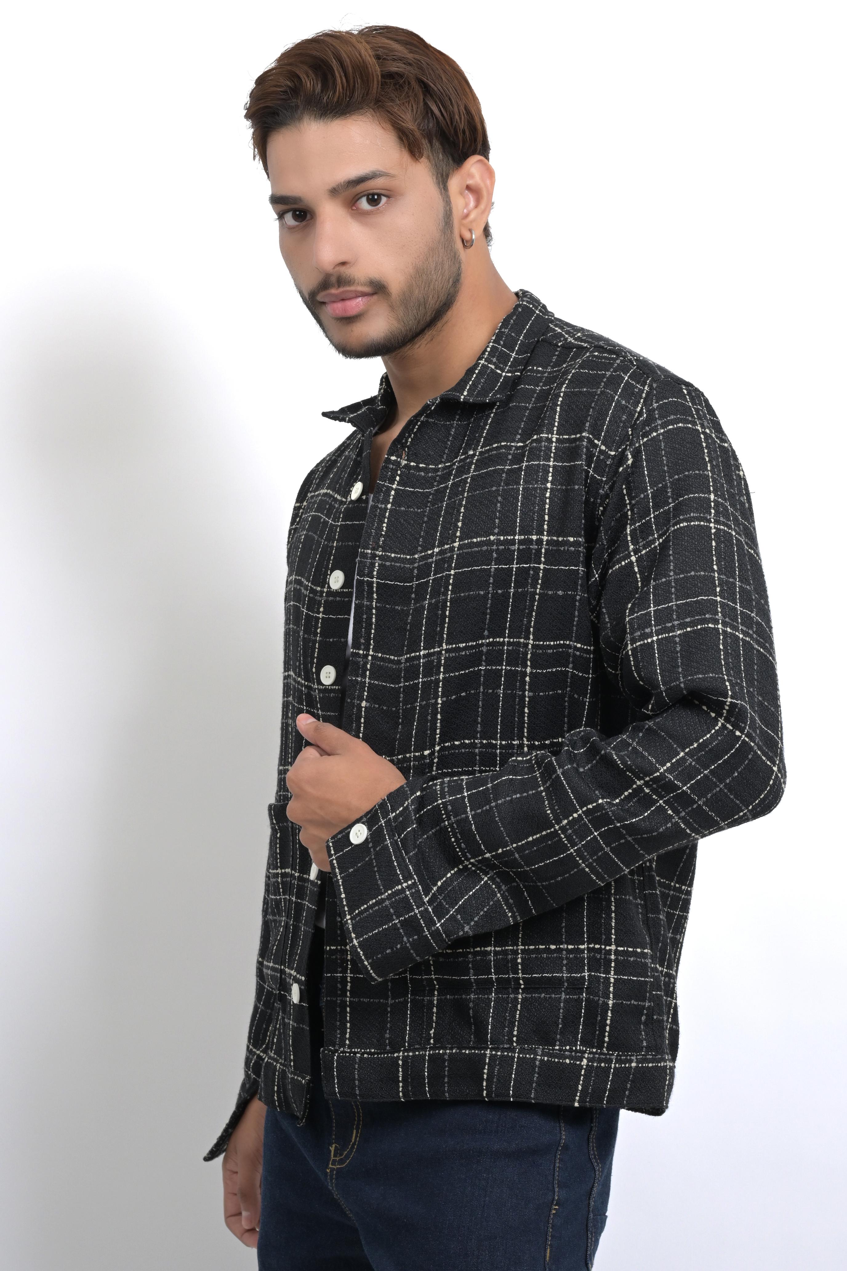 Men's Black Checked Shirt