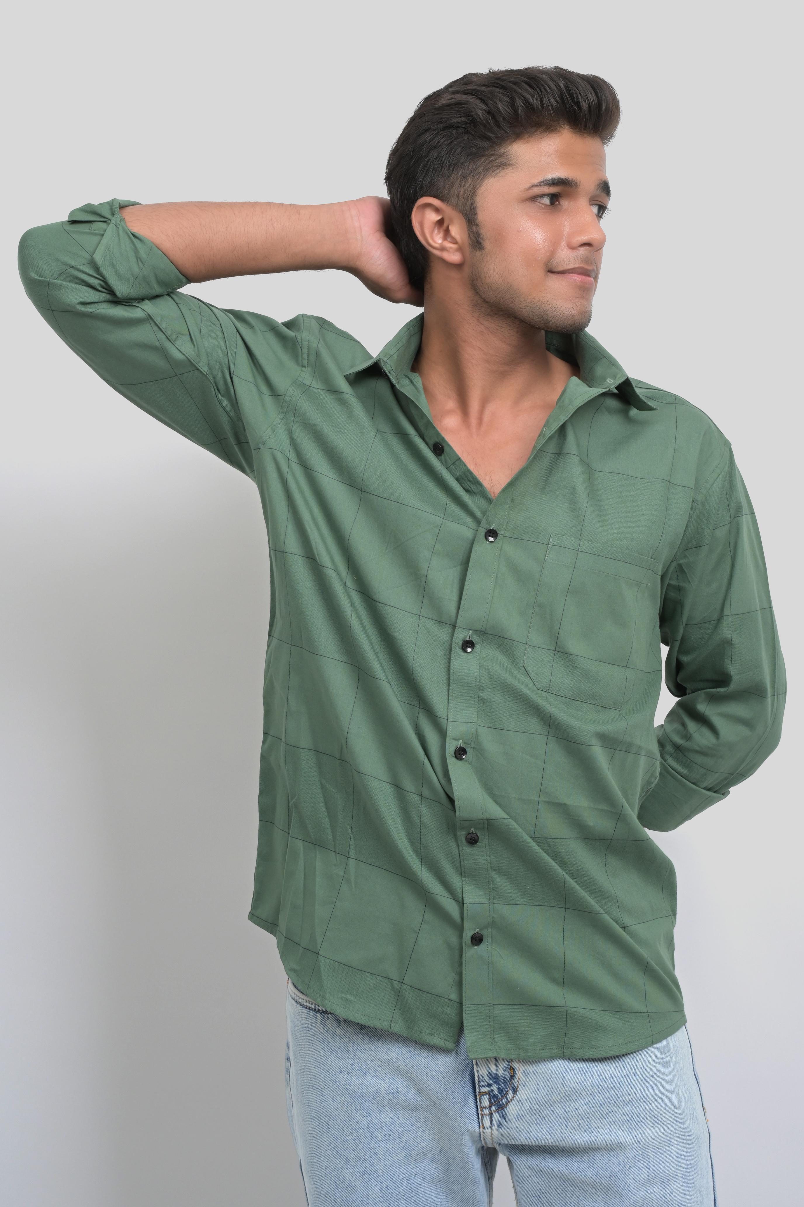 Men’s Green Casual Shirt