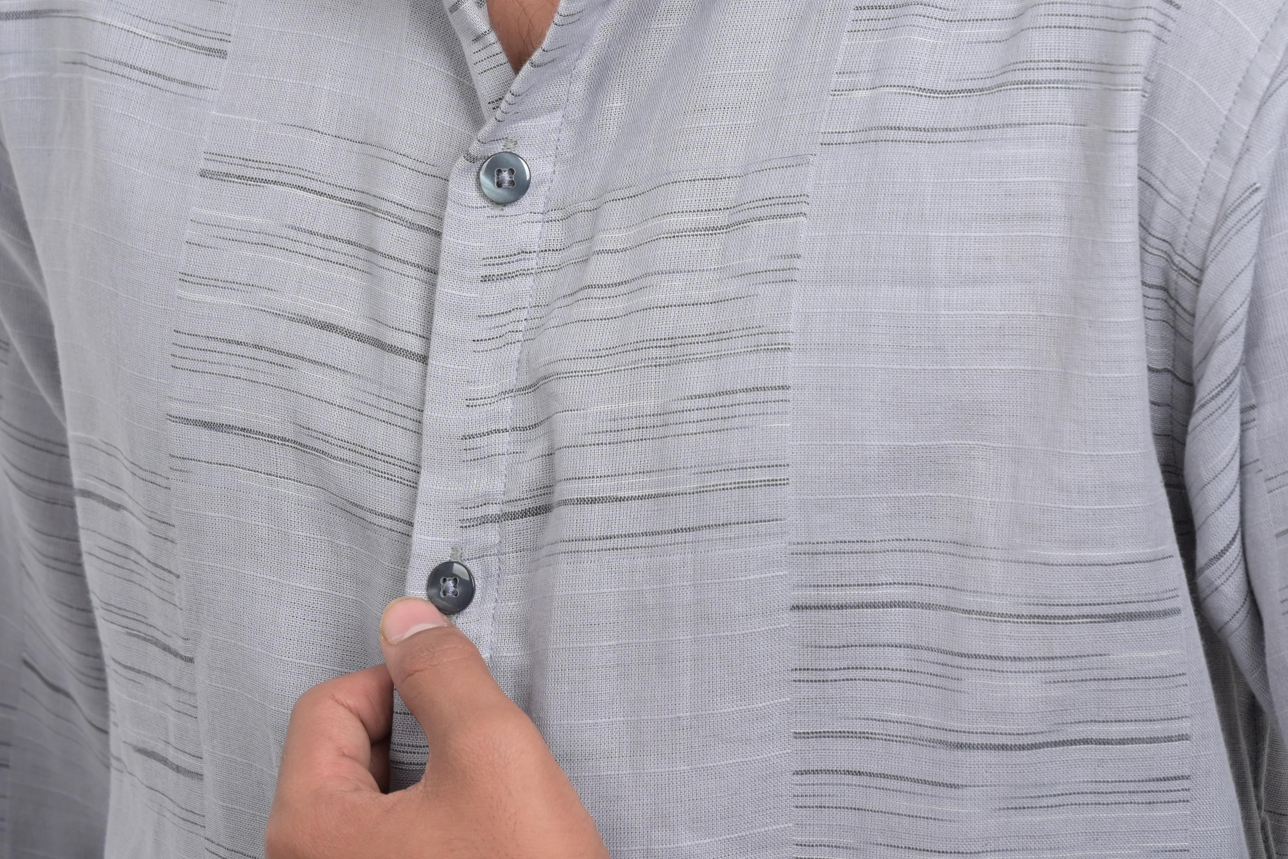 Men's Light Grey Casual Shirt