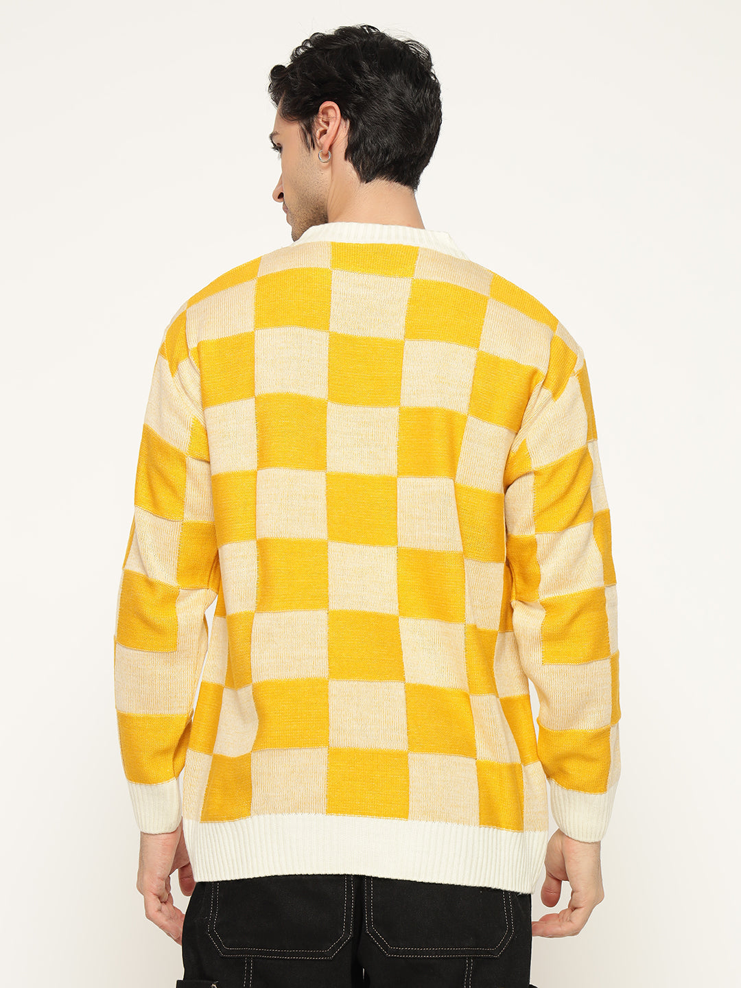 Yellow Checkered Sweater