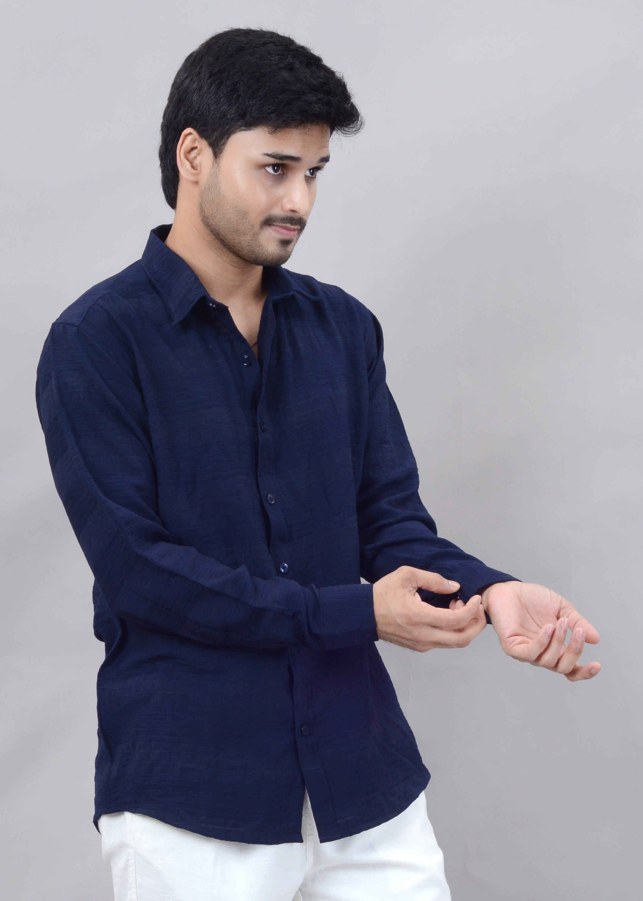 The Indigo Ripple Textured Shirt