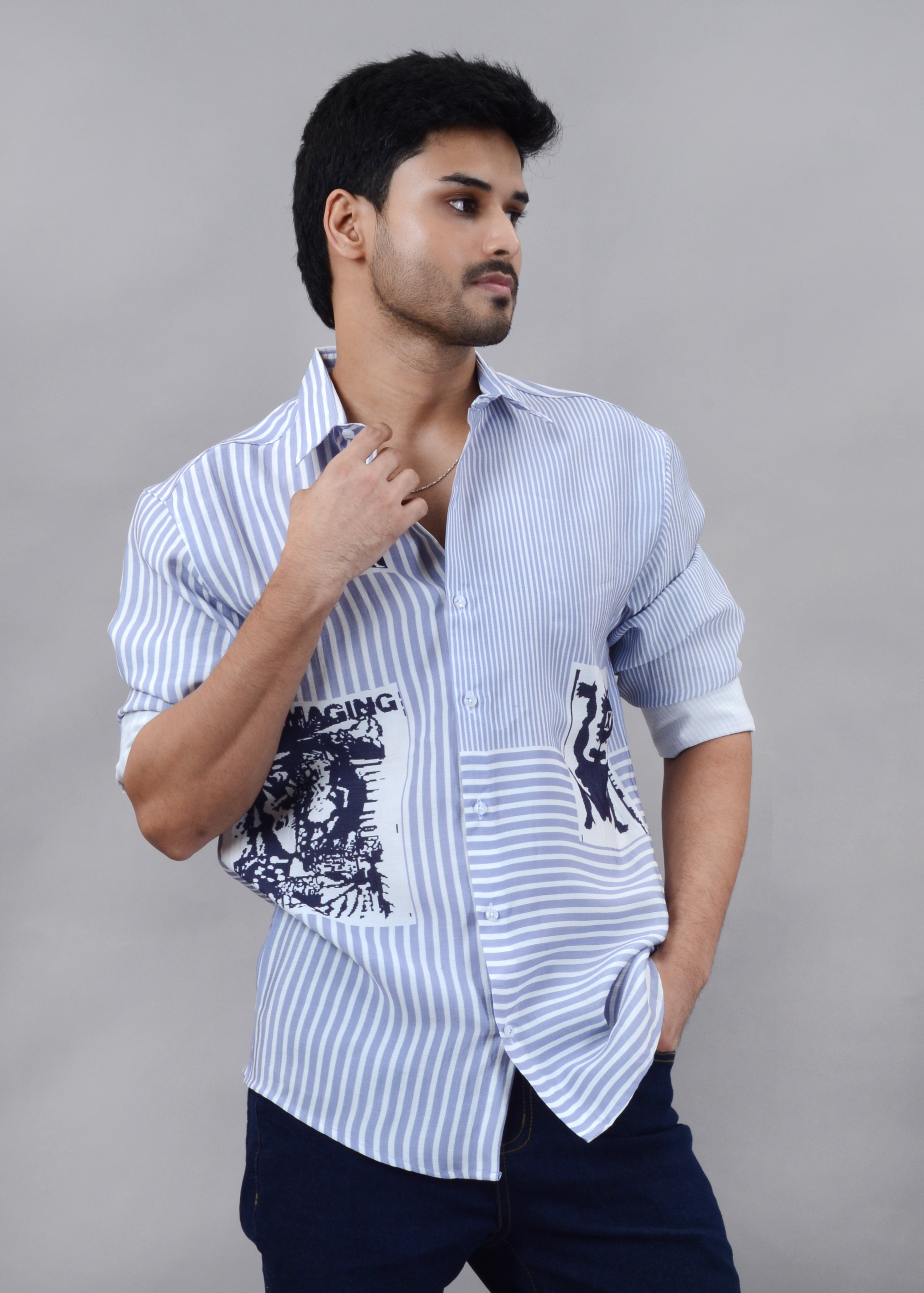 The Contrast Collage Graphic Shirt