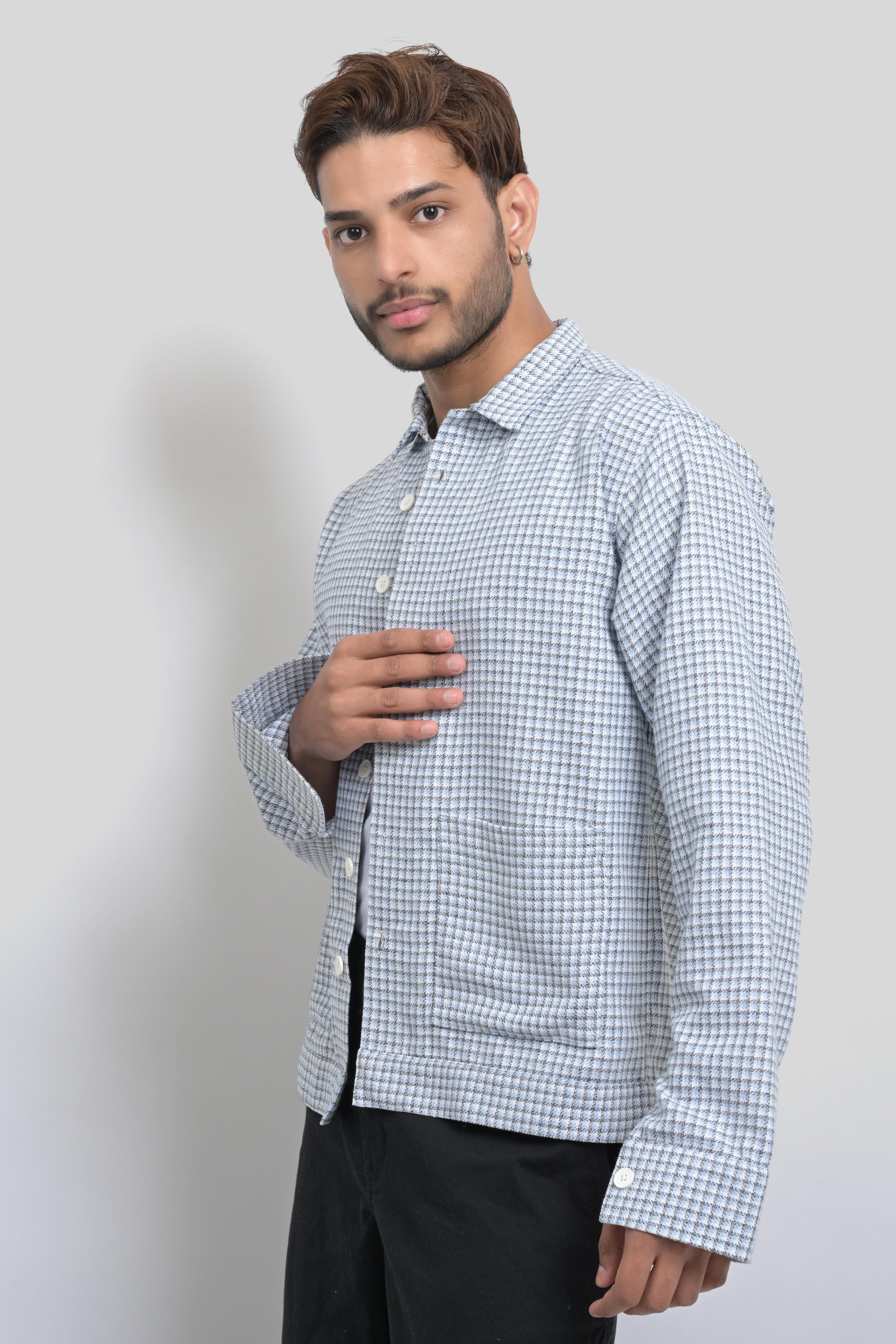 Men's Checked Button-Up Shirt