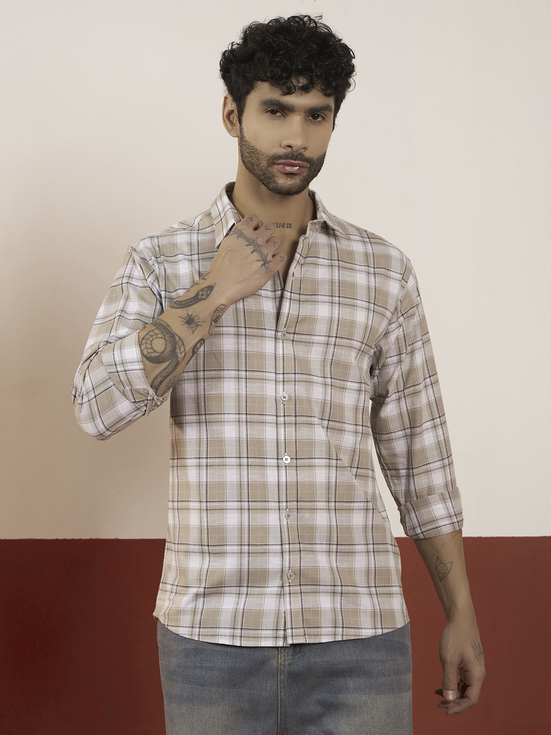 Embroidered Plaid Shirt