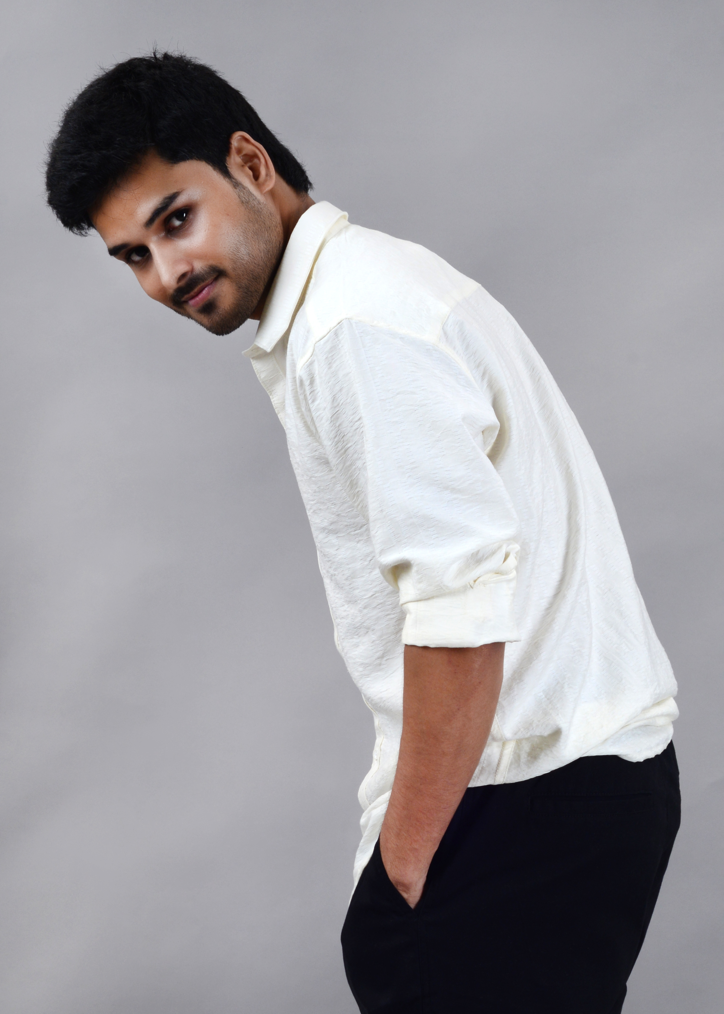 The Ivory Slub Textured Shirt