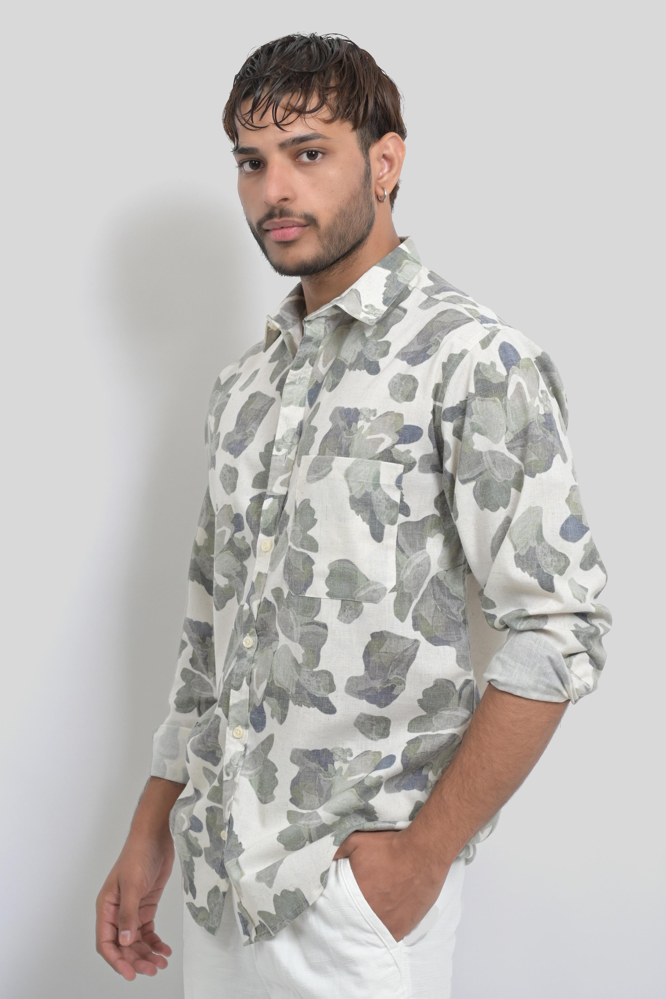 Men's Floral Print Shirt