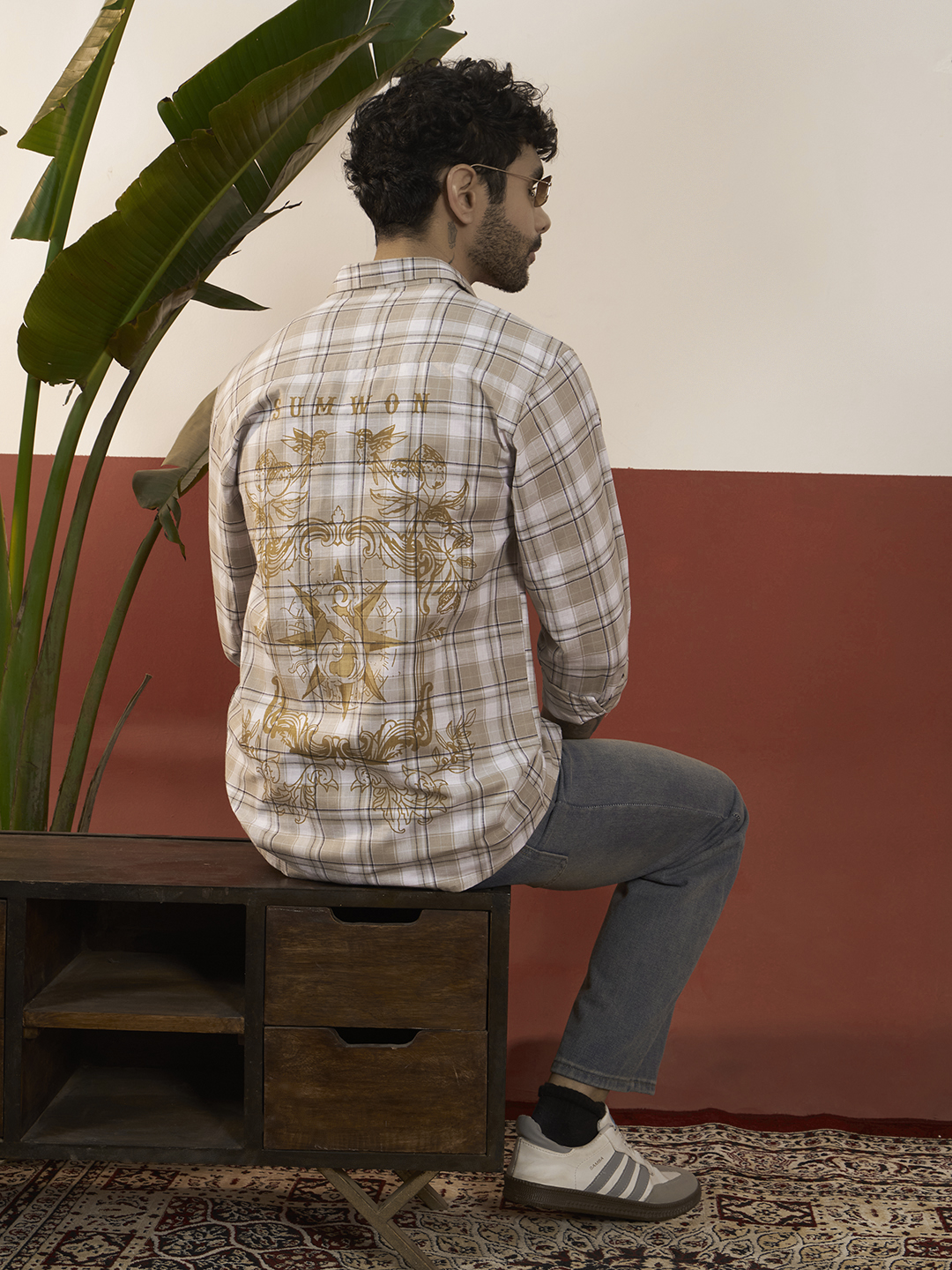 Embroidered Plaid Shirt