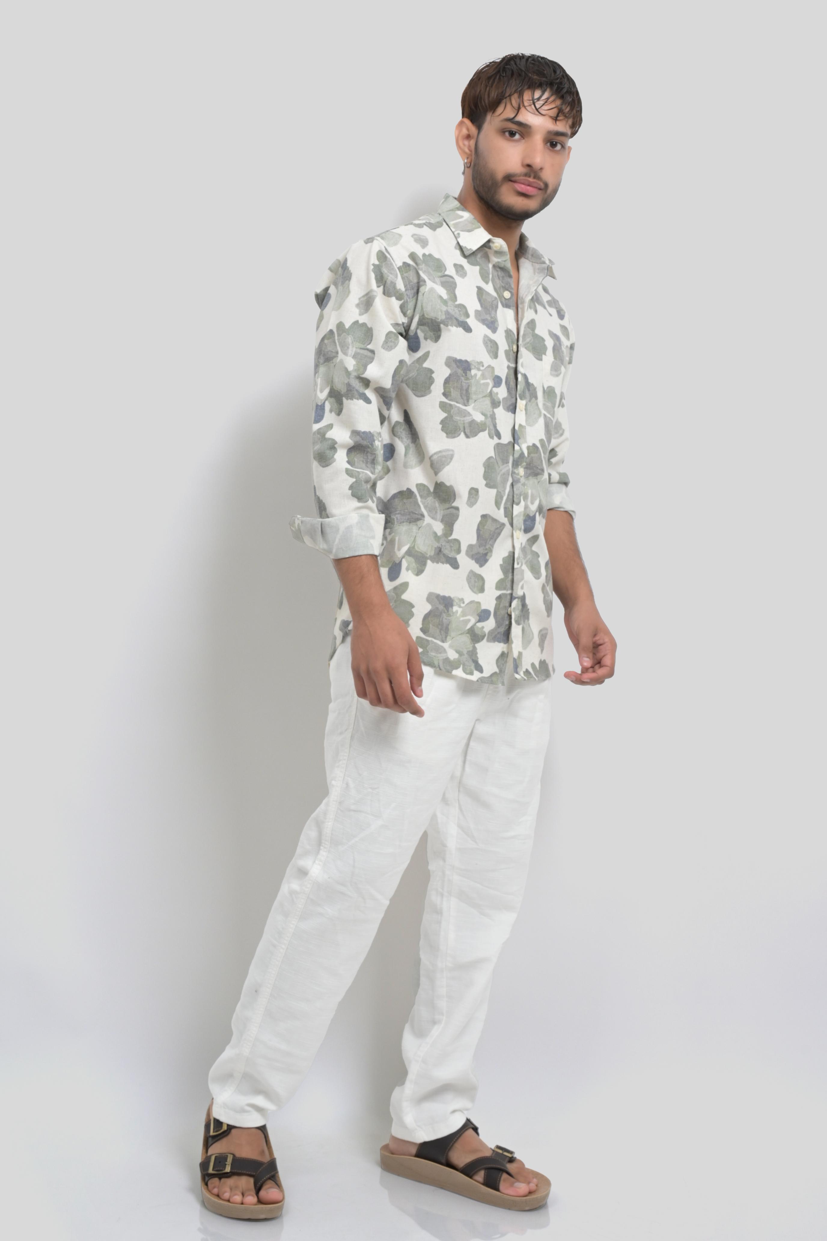 Men's Floral Print Shirt