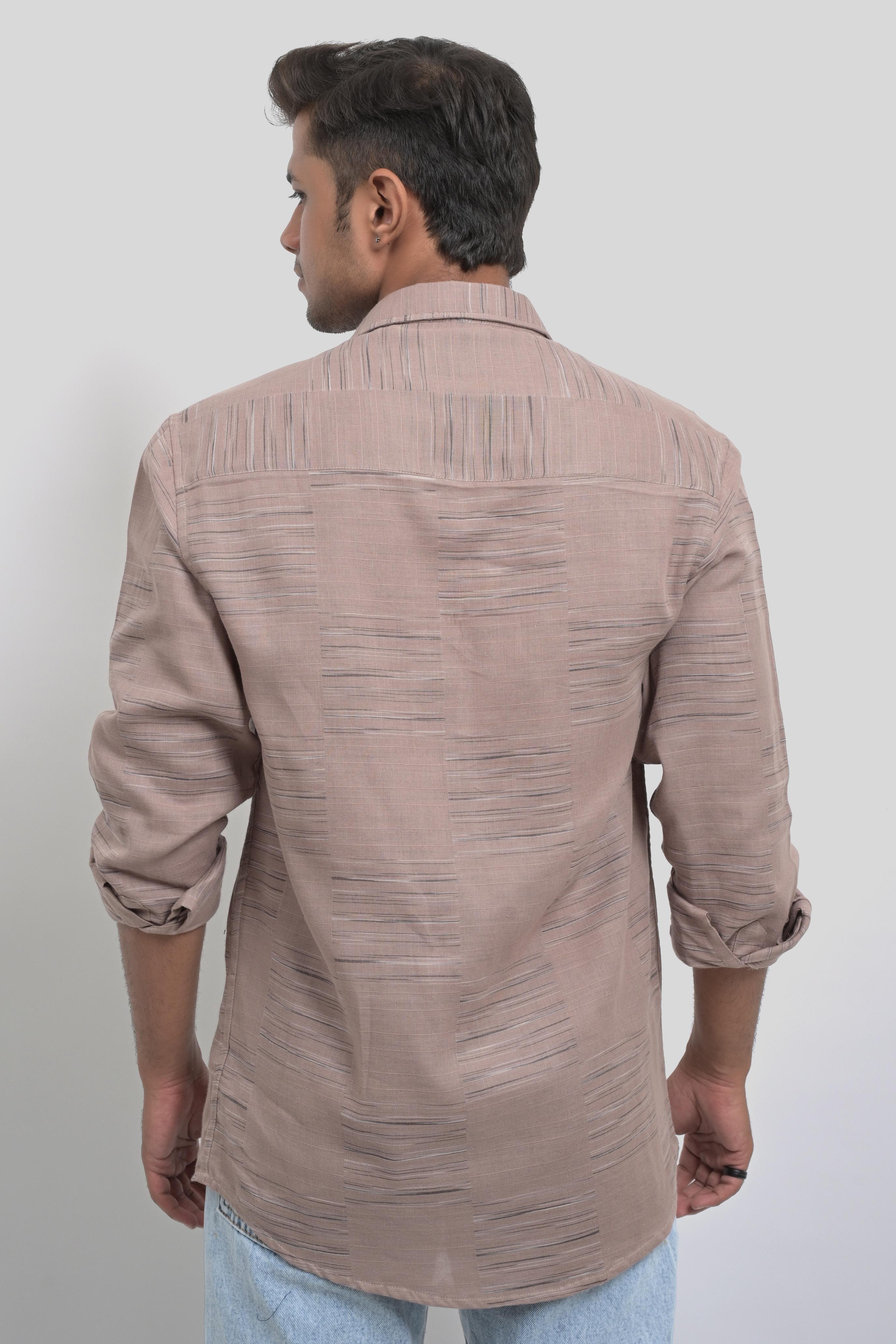 Men's Casual Brown Shirt