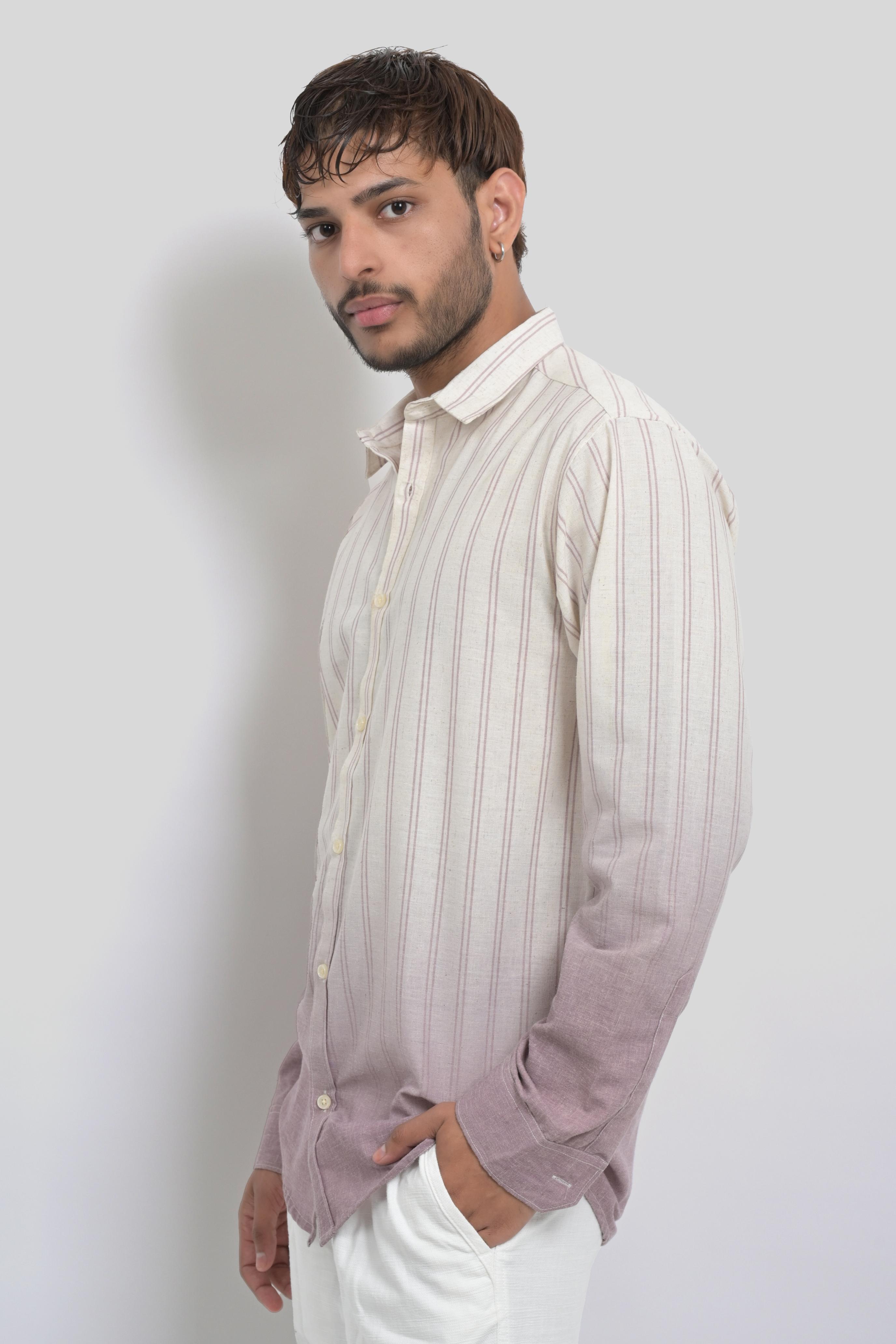 Men's gradient casual shirt