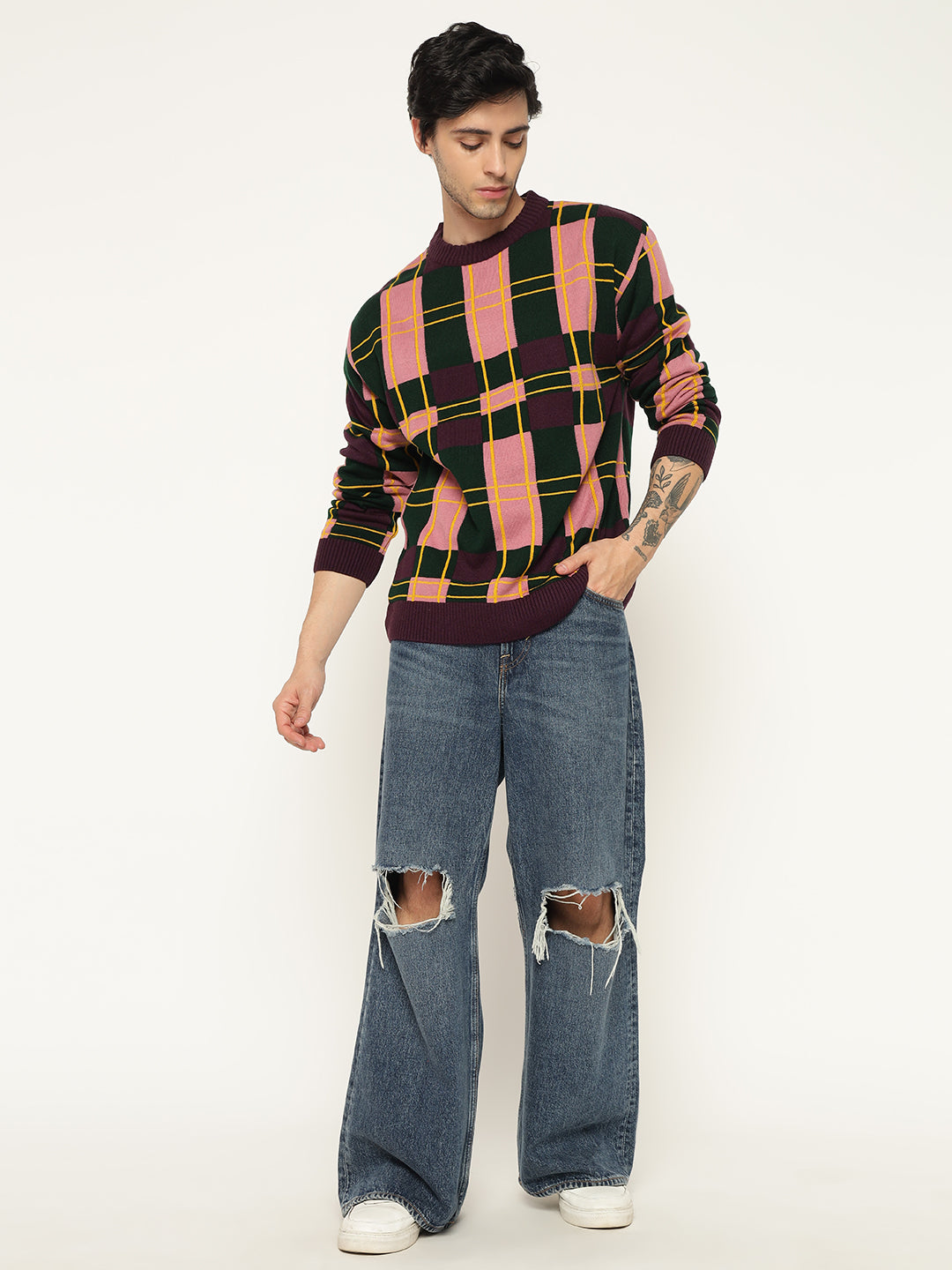 Colorful Plaid Sweater
