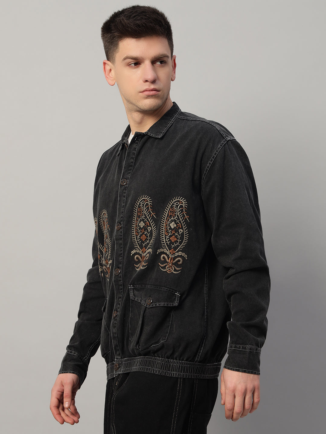 Men's Black Denim Jacket