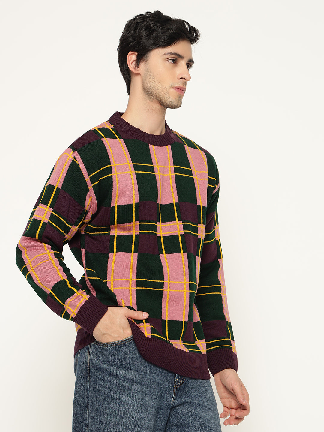 Colorful Plaid Sweater