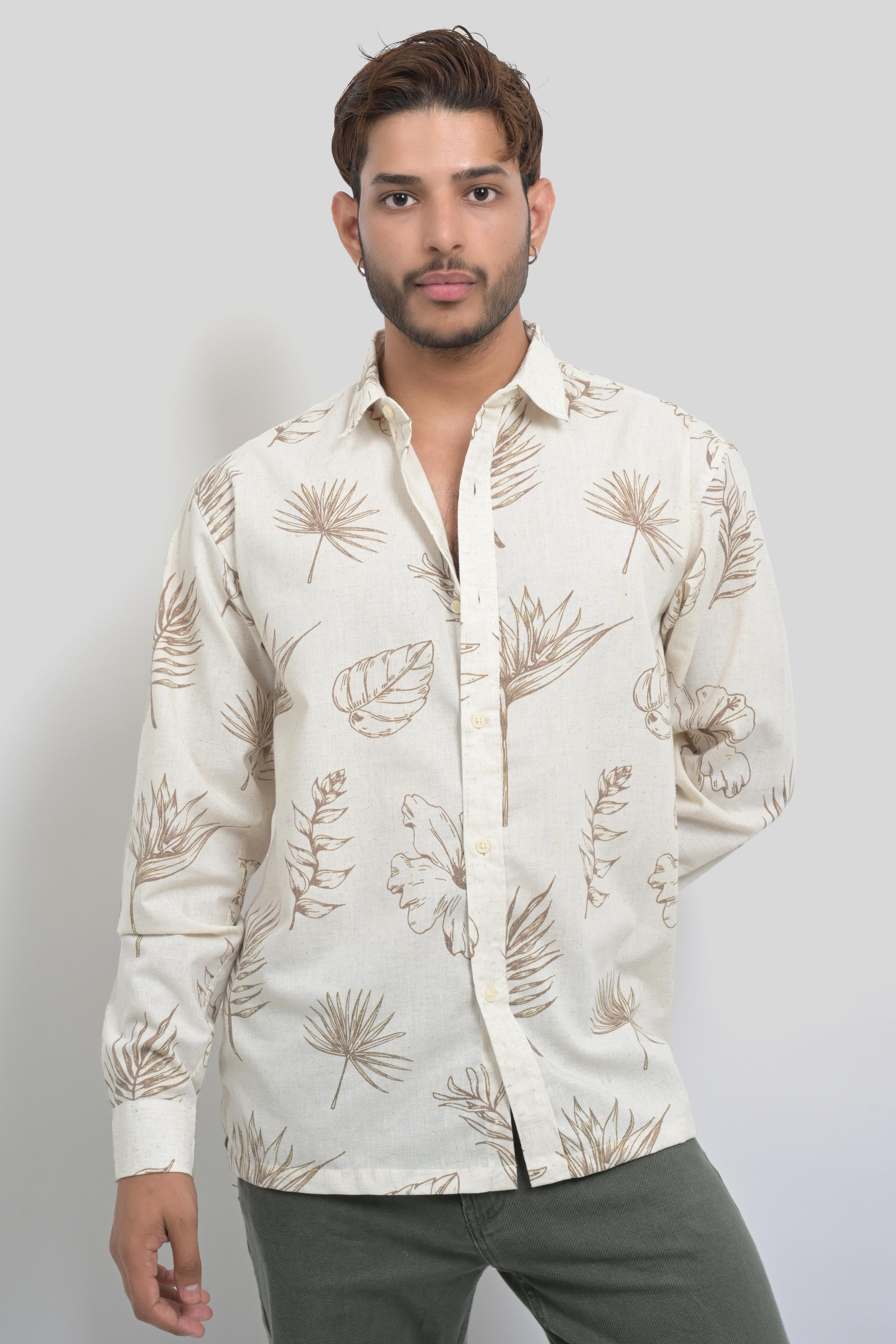 Men's Botanical Print Shirt