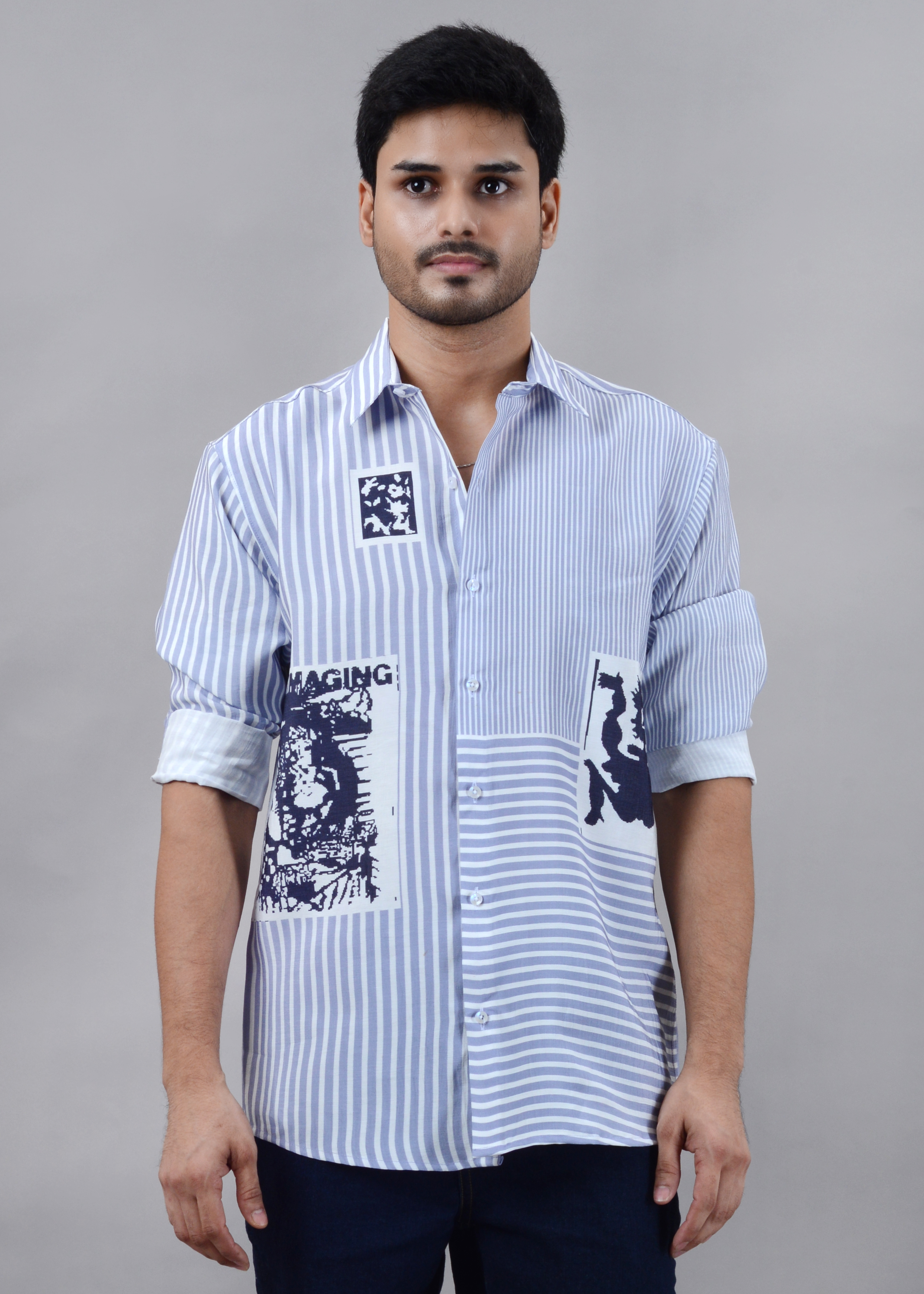 The Contrast Collage Graphic Shirt