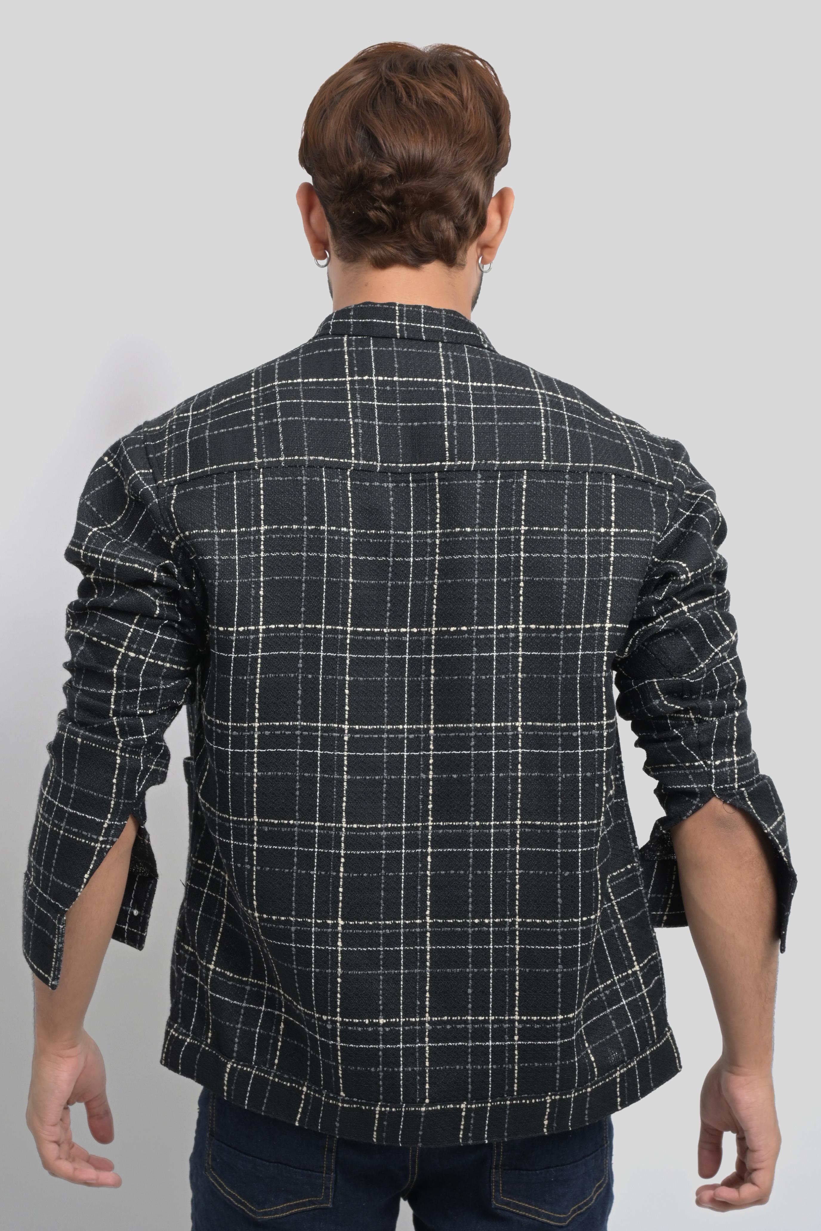 Men's Black Checked Shirt