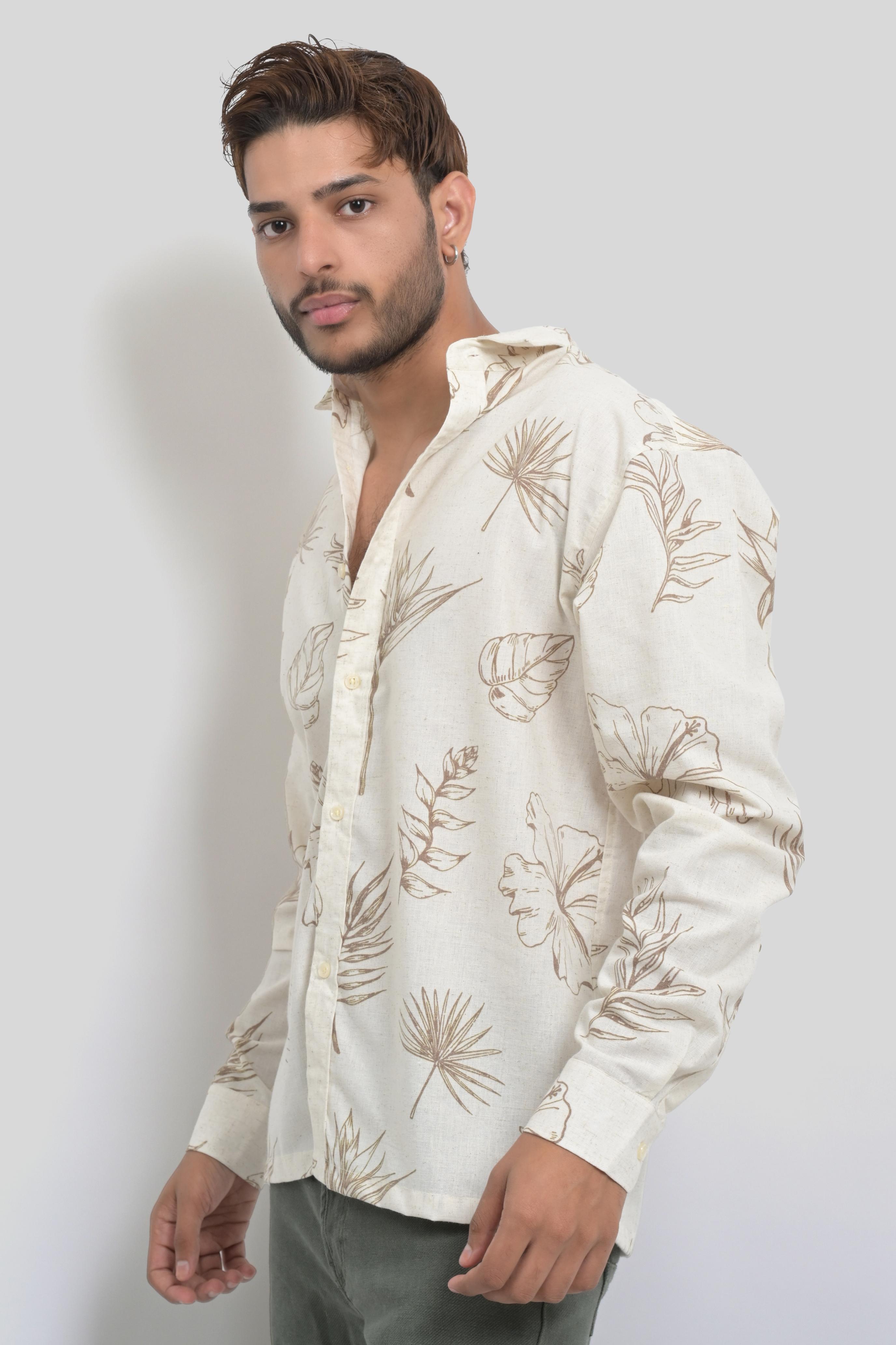 Men's Botanical Print Shirt