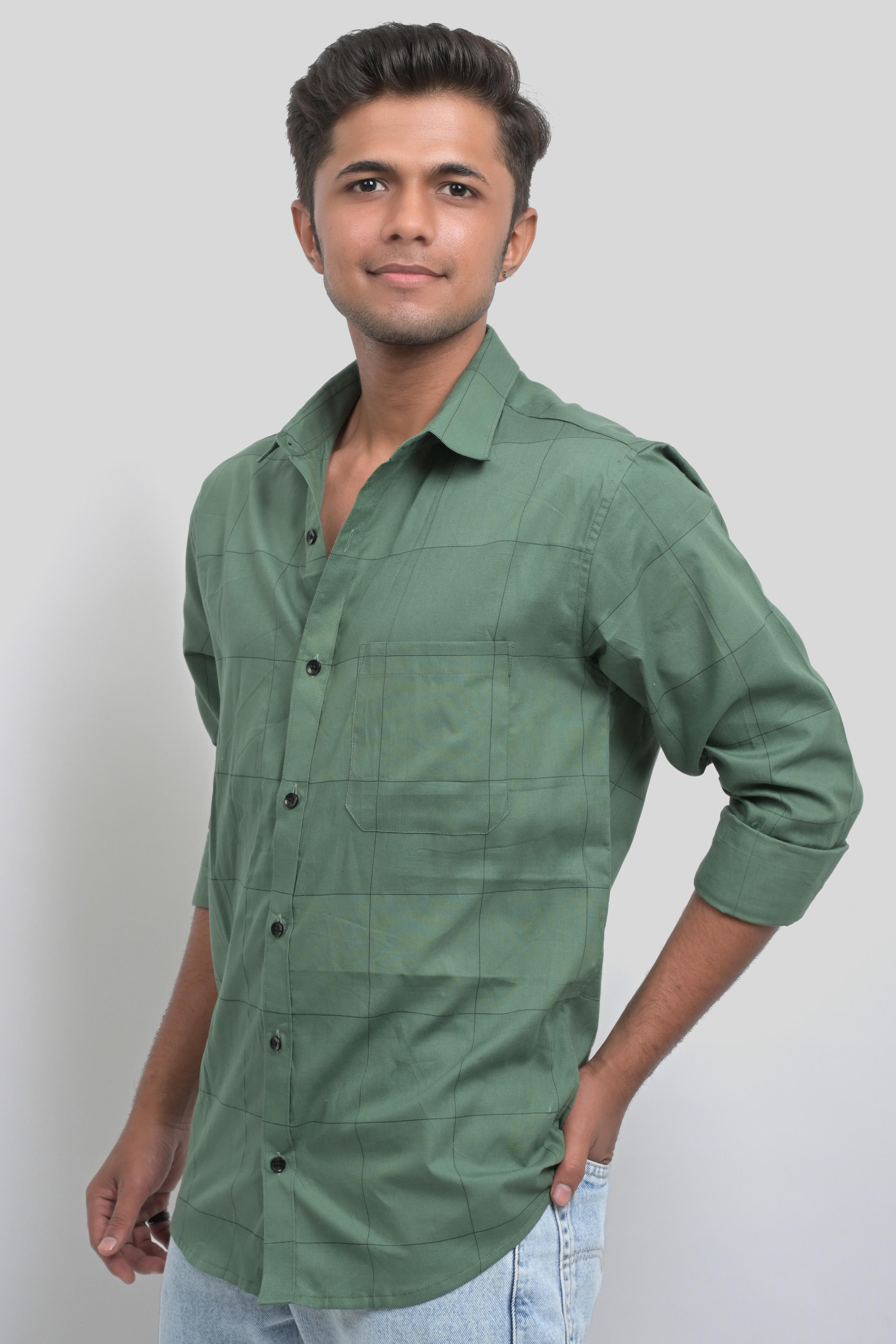 Men’s Green Casual Shirt