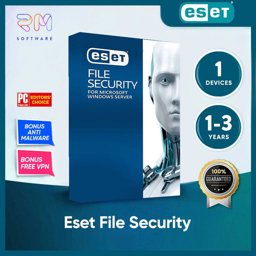 ORIGINAL Eset File Security For Server PC | 1 PC Device | 1 to 3 year GENUINE Latest Version