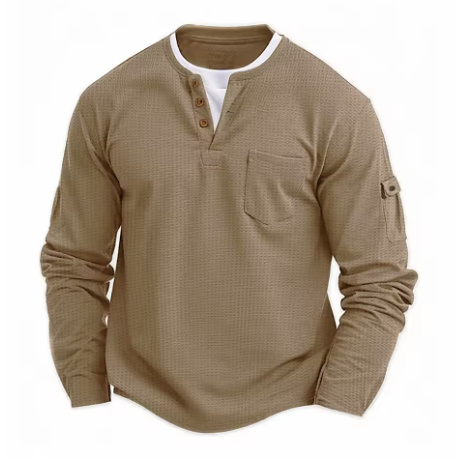 Men's Casual Henley Shirt