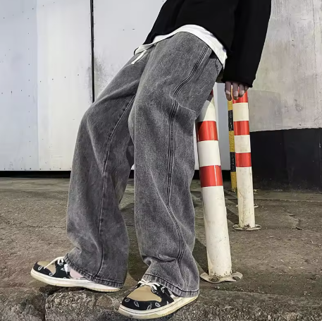 Loose Fit Gray Jeans