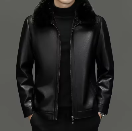 Men's Black Leather Jacket