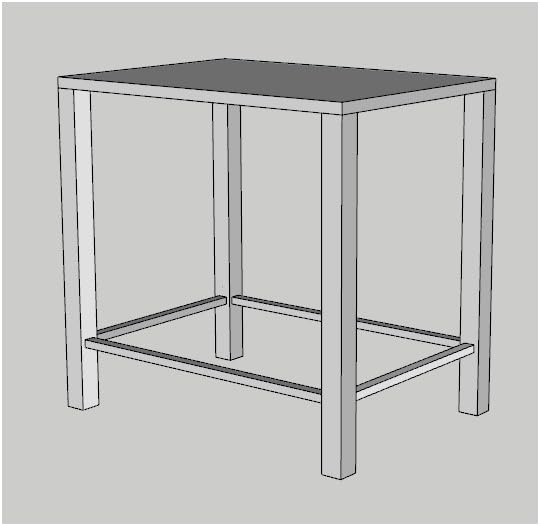 DG DEXAGLOBAL Stainless Steel (SS Table, 32 x 23 x 31.5 (No Under Shelf)) Stainless Steel Work Table