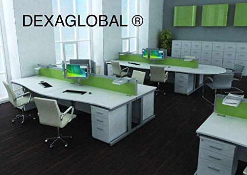 DG DEXAGLOBAL Pedestal Storage Unit- Particle Board with Key Lock Ideally - White Finish with 3 Drawers with Wheels (C Handle with Lock & Delivered Fully Assembled Condition) White 3-Drawer Mobile Filing Cabinet