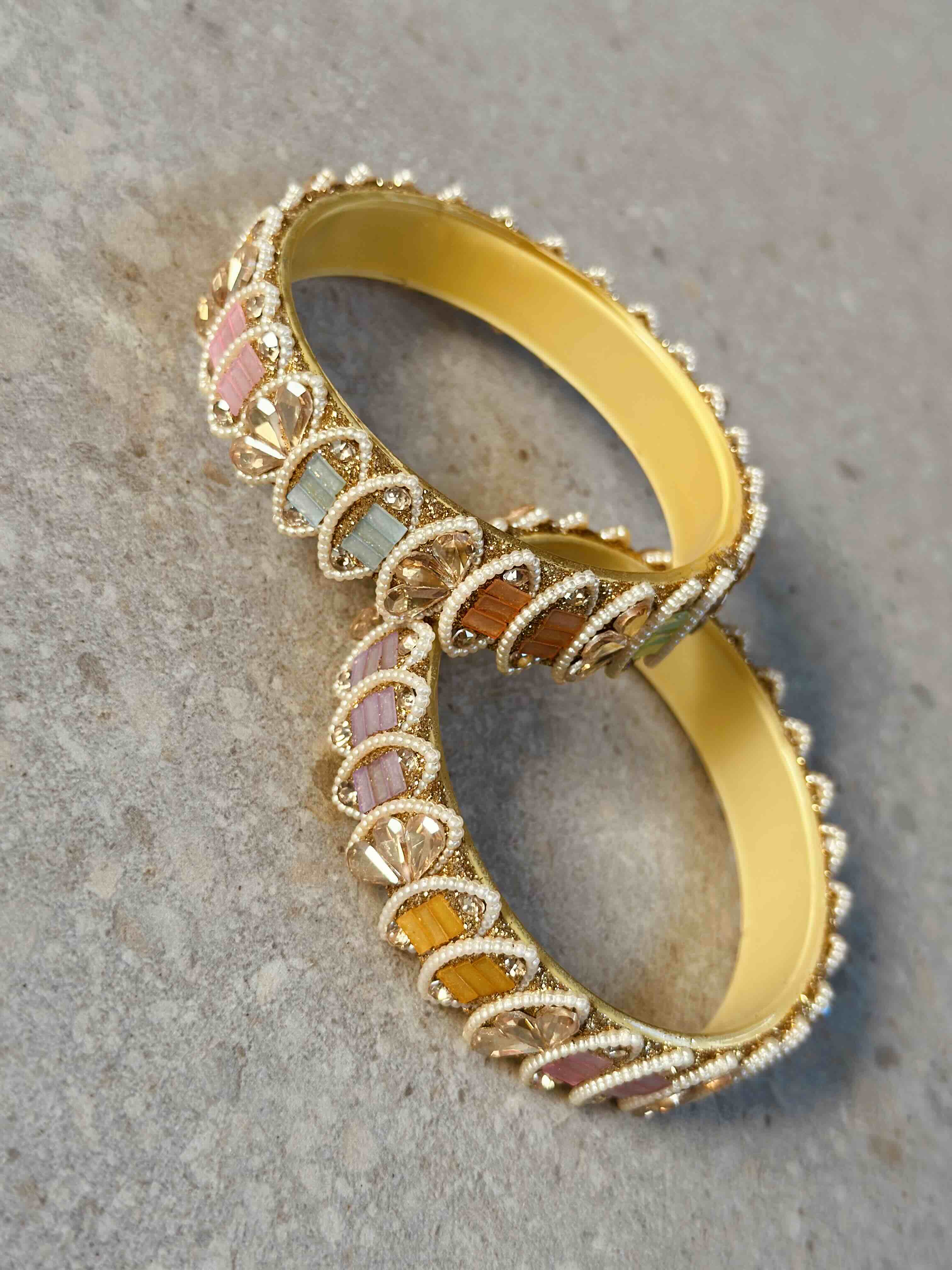 Muticolour Shadow work Kada pair