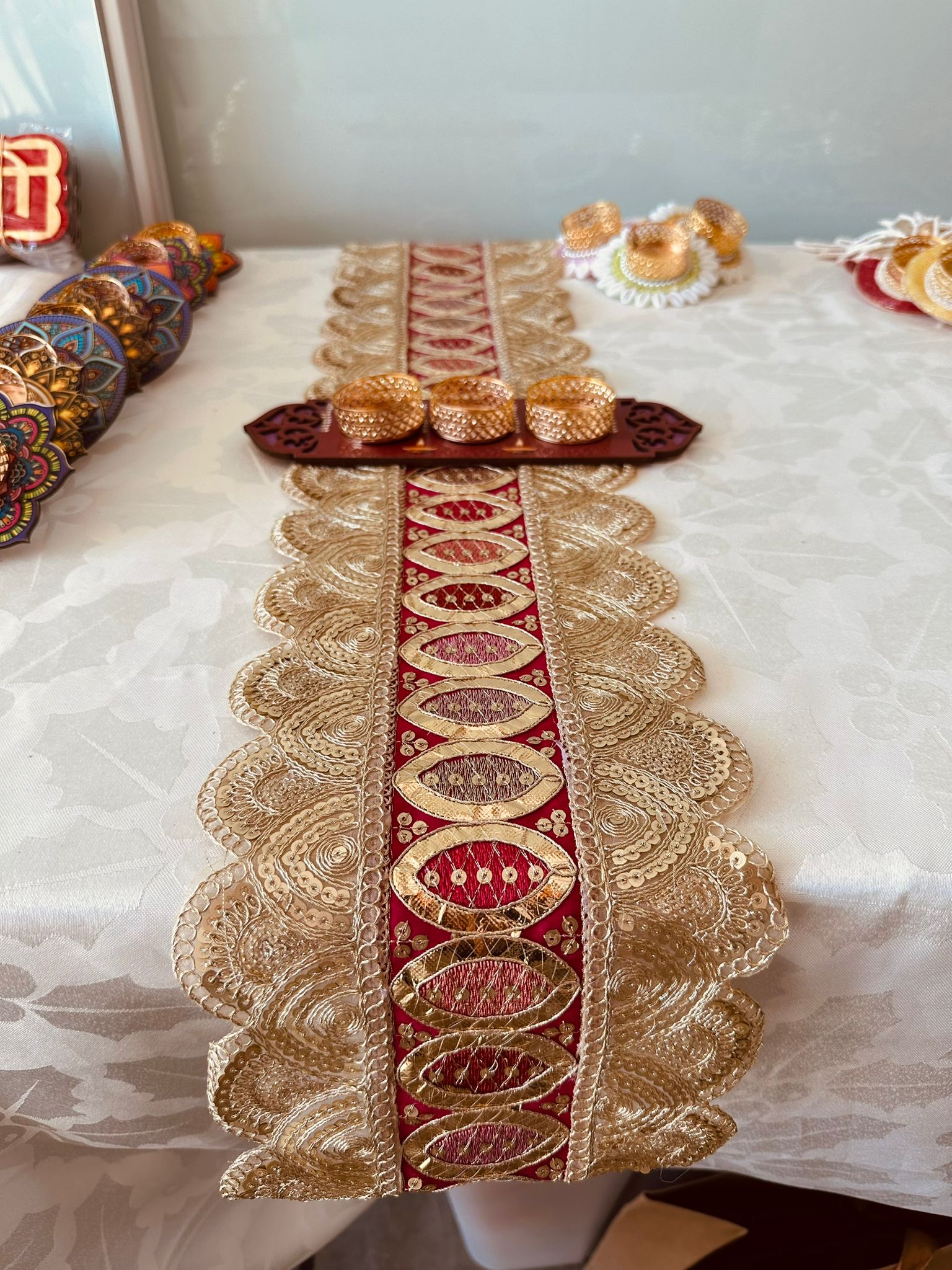 ✨ Table Runner – Gotta Patti & Sitare ✨