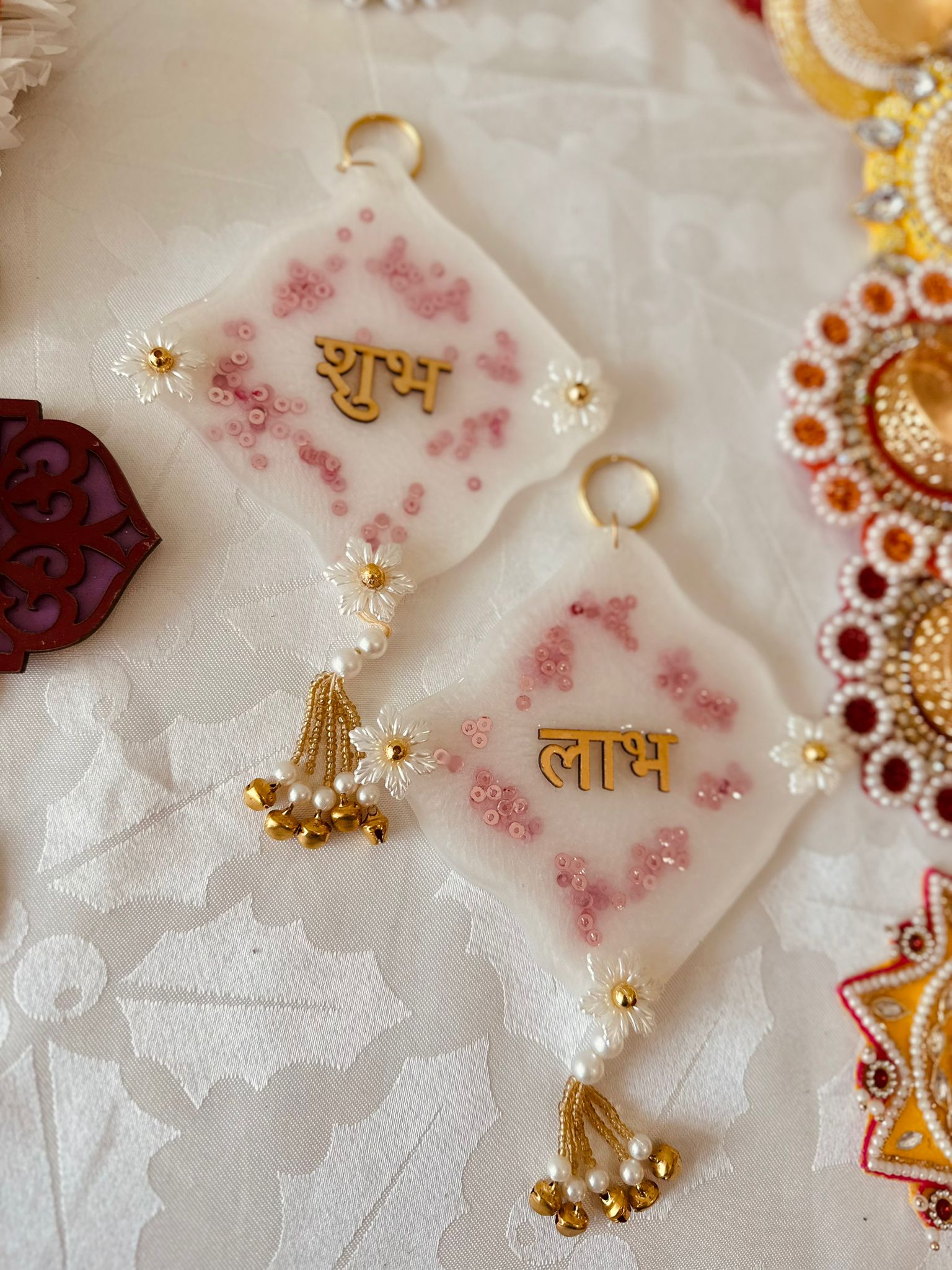  Hand-Crafted Resin Shubh Labh ✨ 