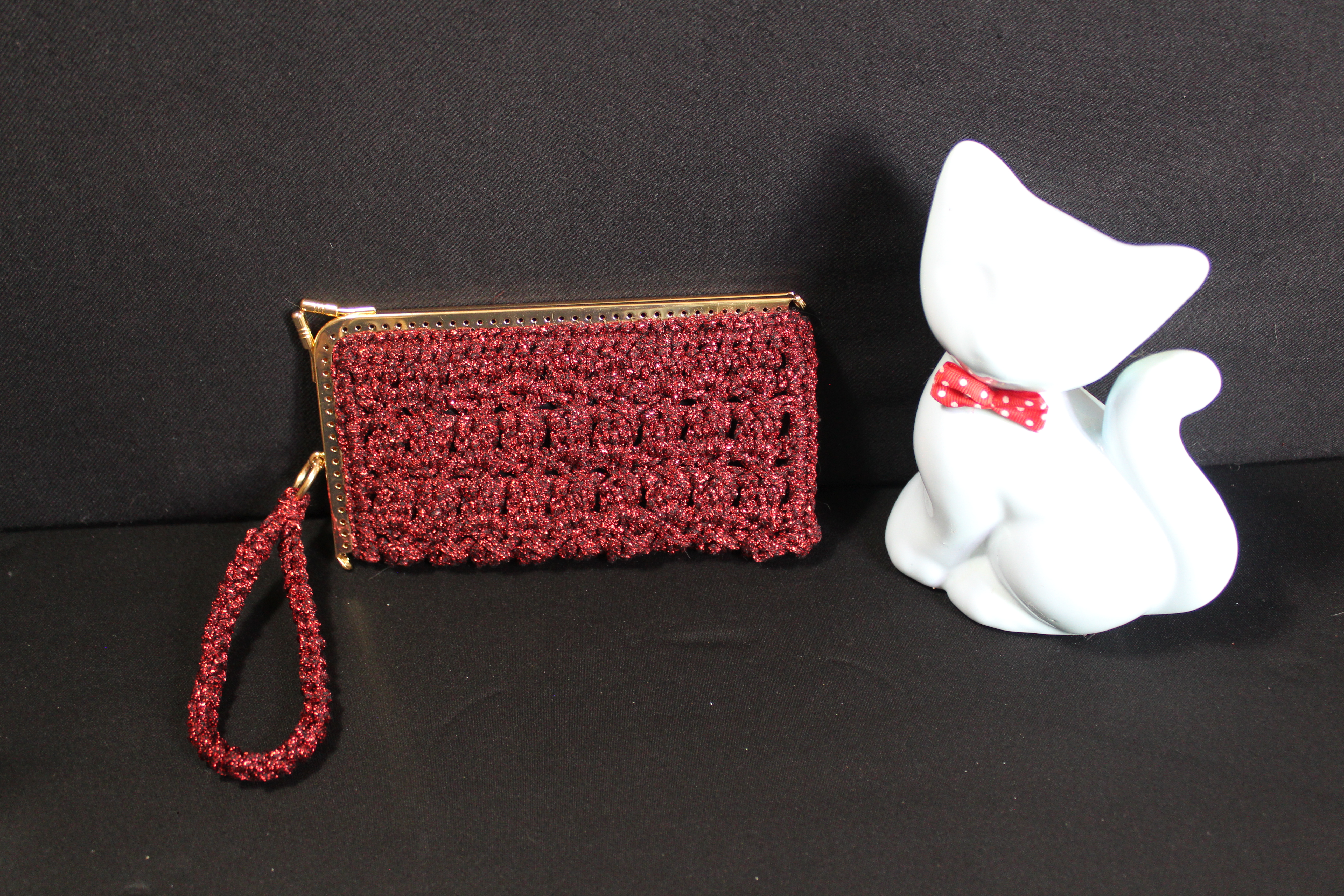 Bordo El Yapımı Cüzdan (Telefonluk )