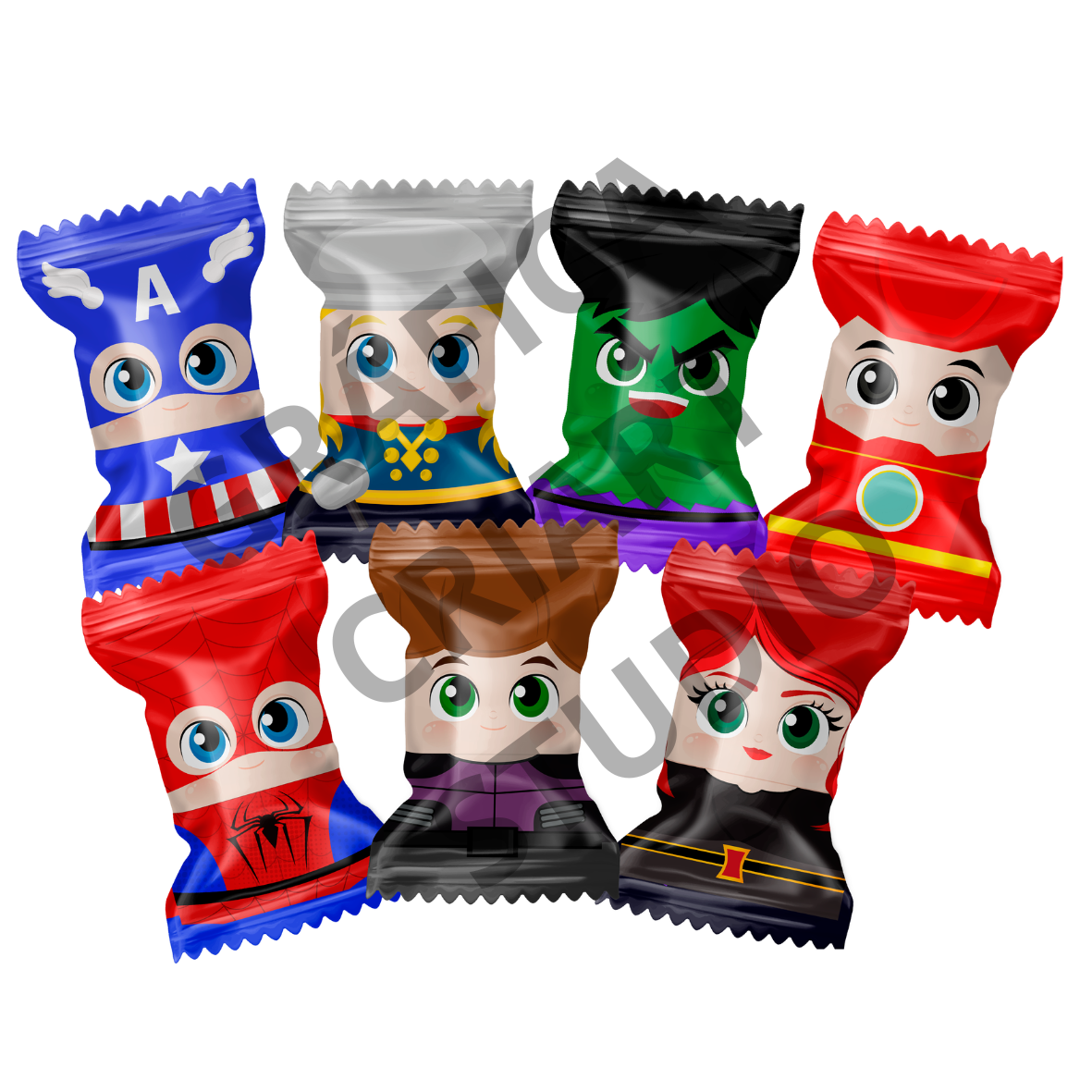  Pack de 20 Artes para Balas Personalizadas