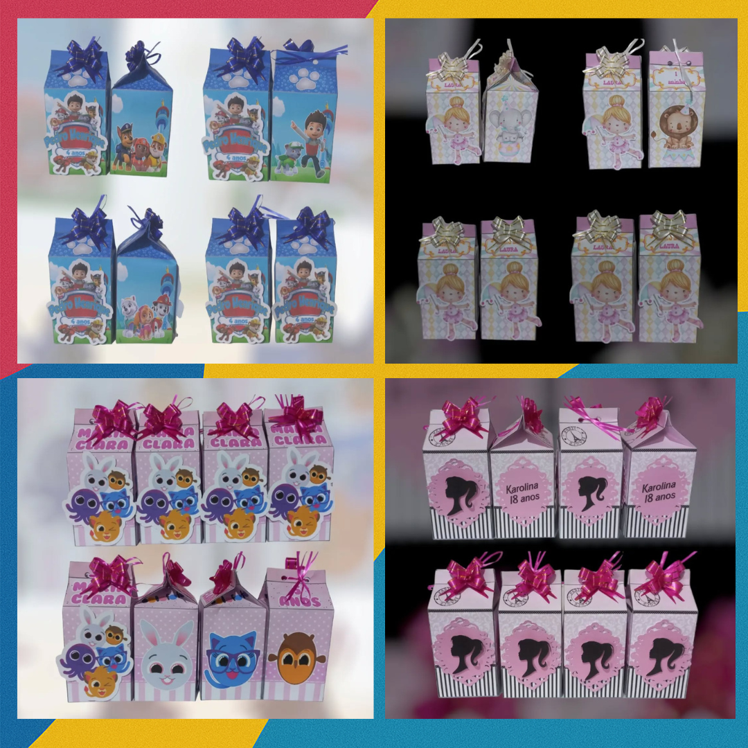 Caixas Milk Personalizadas Temáticas
