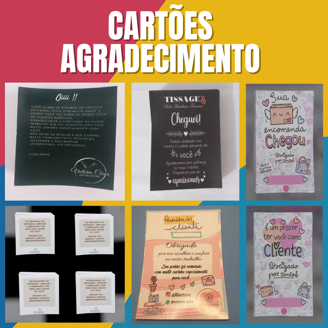 Cartões de Agradecimento