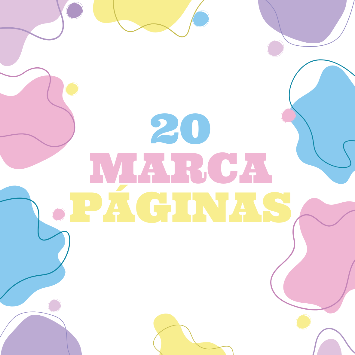 Pack de 20 Marcadores de Páginas Infantis