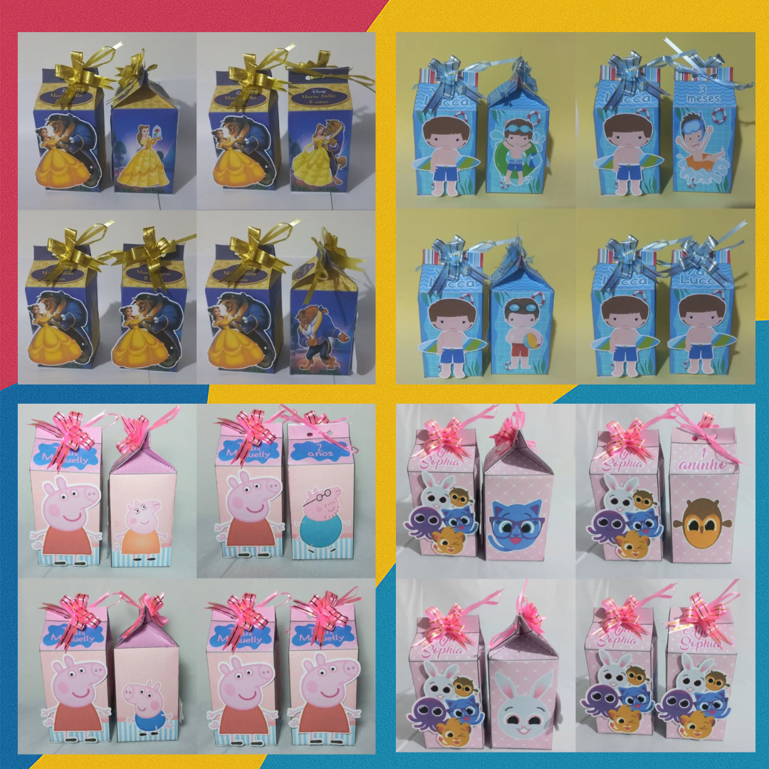Caixas Milk Personalizadas Temáticas
