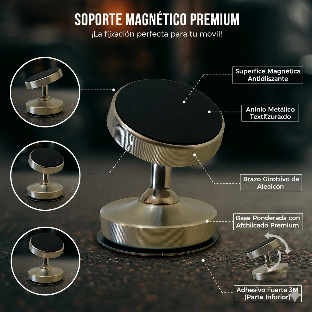 Soporte magnético para teléfono