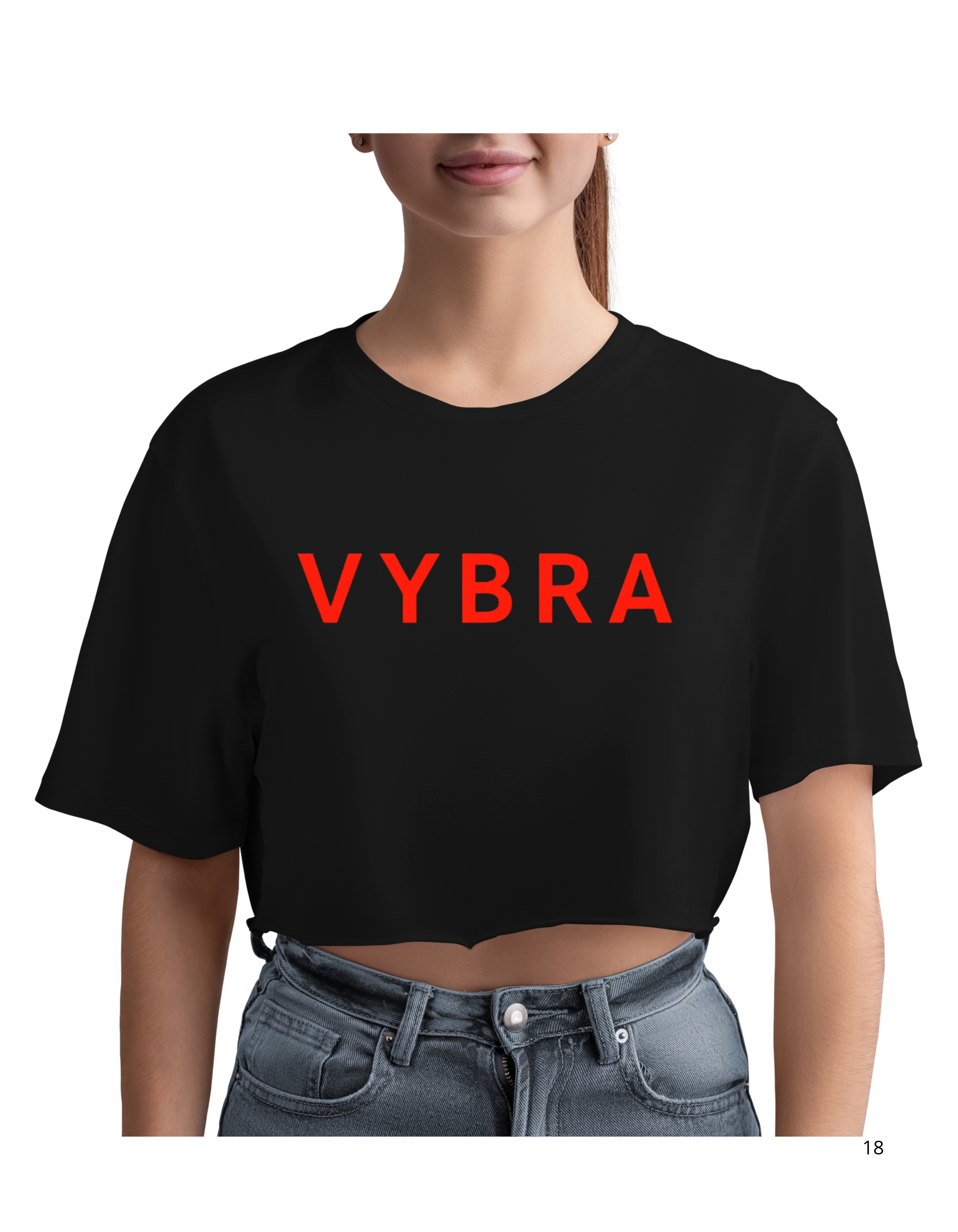 VYBRA Black Crop Top