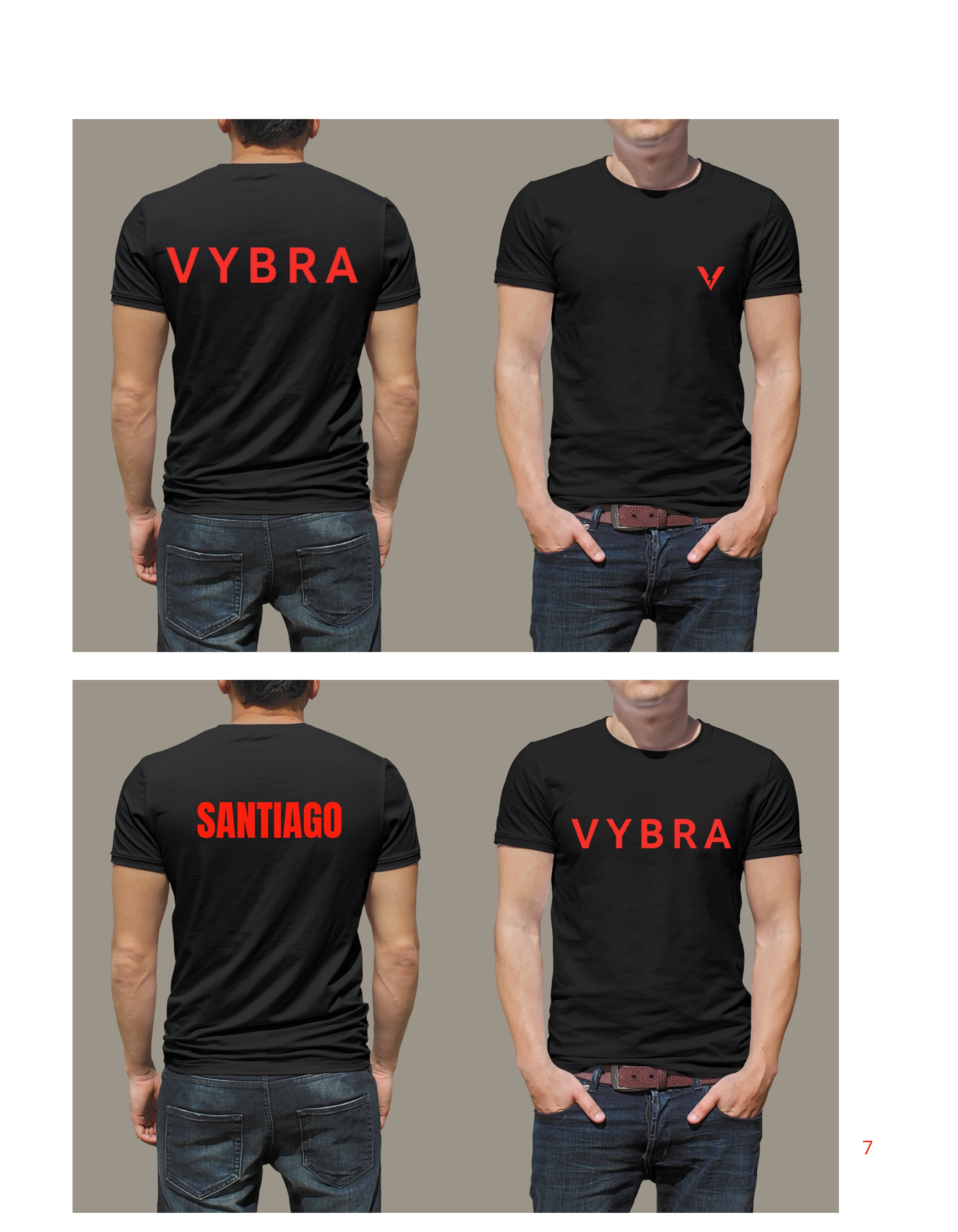 Custom Black T-Shirts with Red Lettering