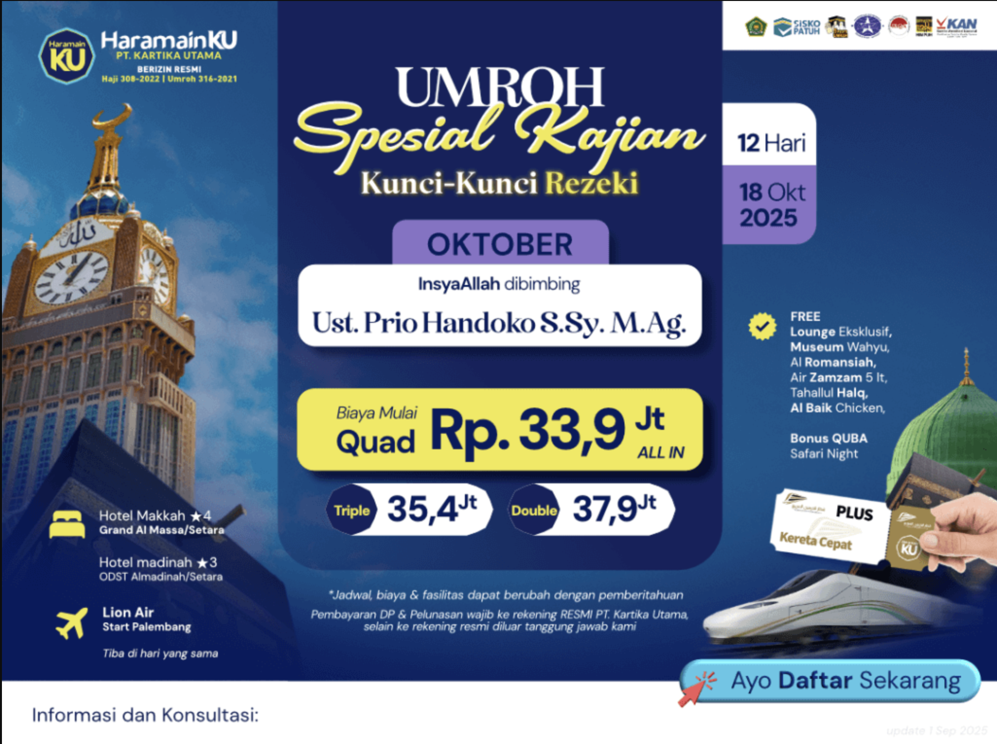 Umroh Kunci-Kunci Rezeki – Plus Kajian di Tanah Suci