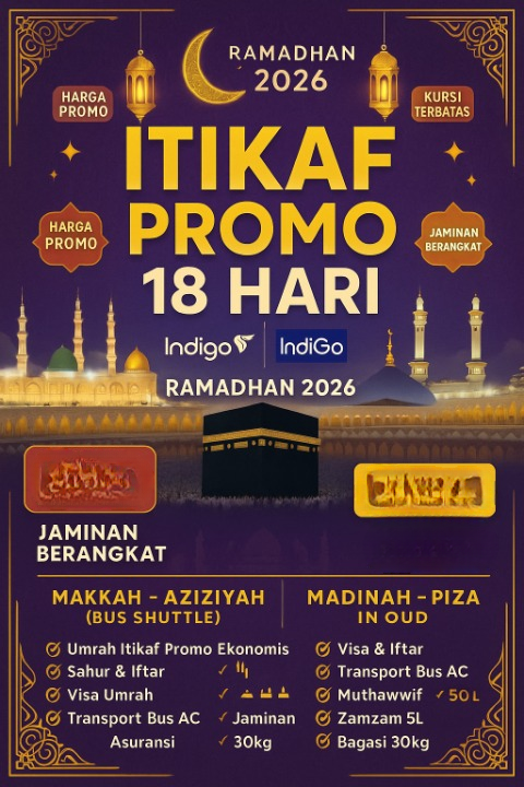 Umroh Ramadhan 2026 – Itikaf & Awal Ramadhan 18 Hari - ASW1