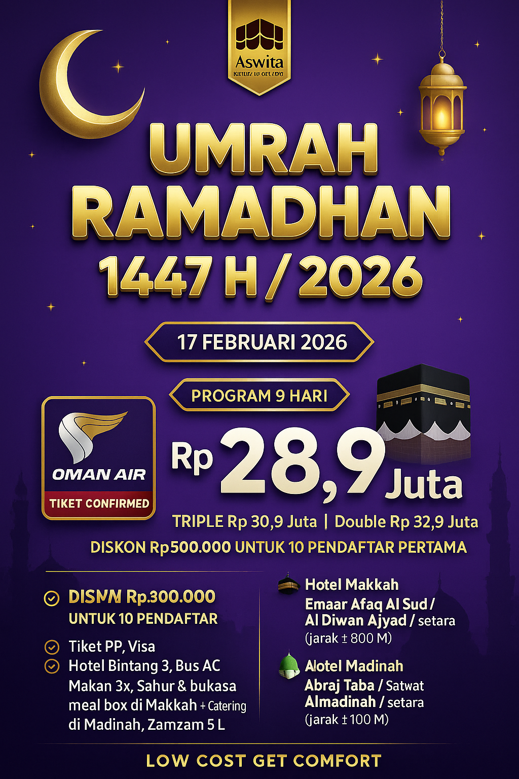 Umrah Ramadhan 1447 H / 2026 – Program 9 Hari