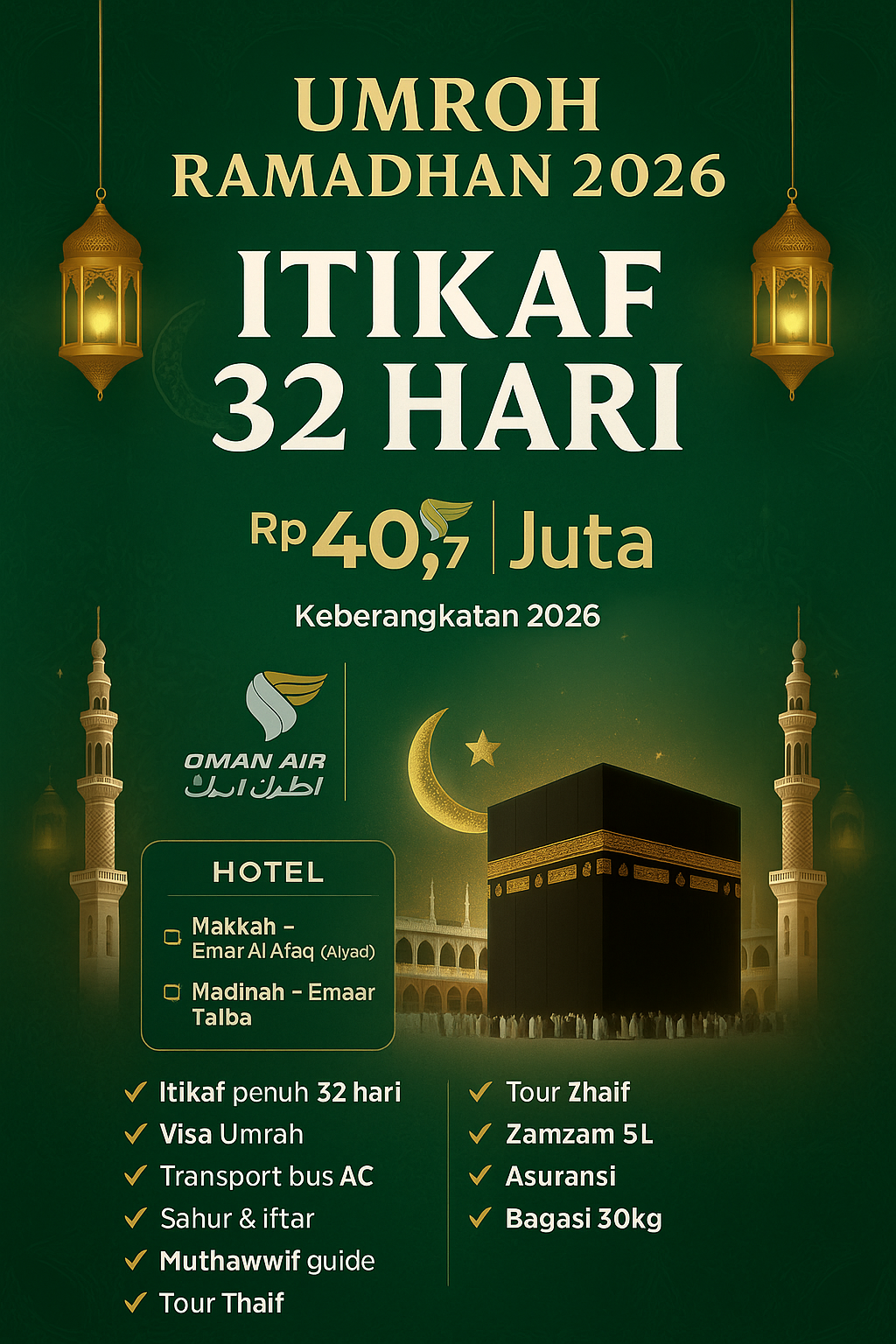 Umroh Ramadhan 2026 – Itikaf & Awal Ramadhan 32 Hari - ASW2