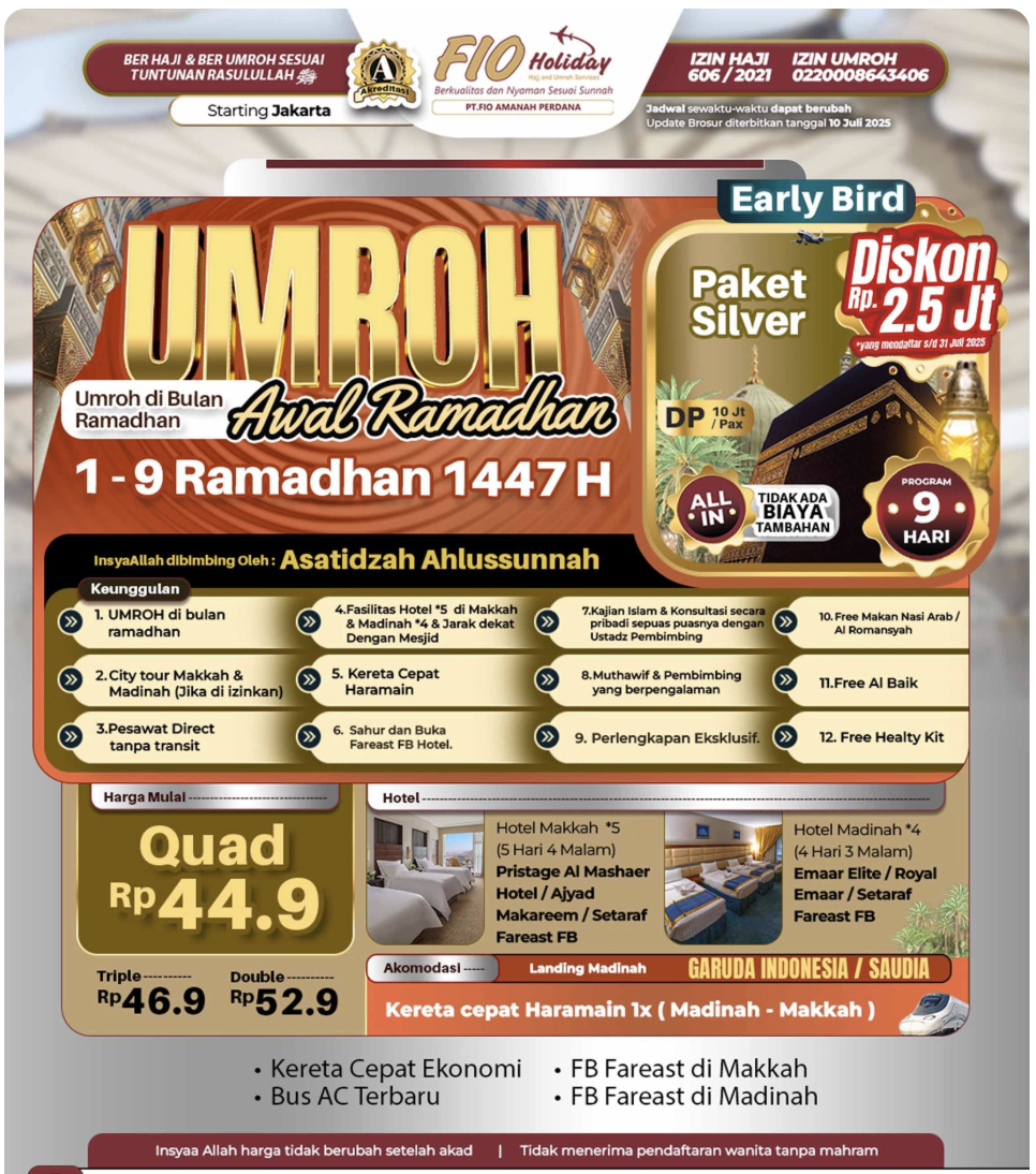 UMROH AWAL RAMADHAN 1447 H ✨ Perjalanan Penuh Berkah di Bulan Suci ✨
