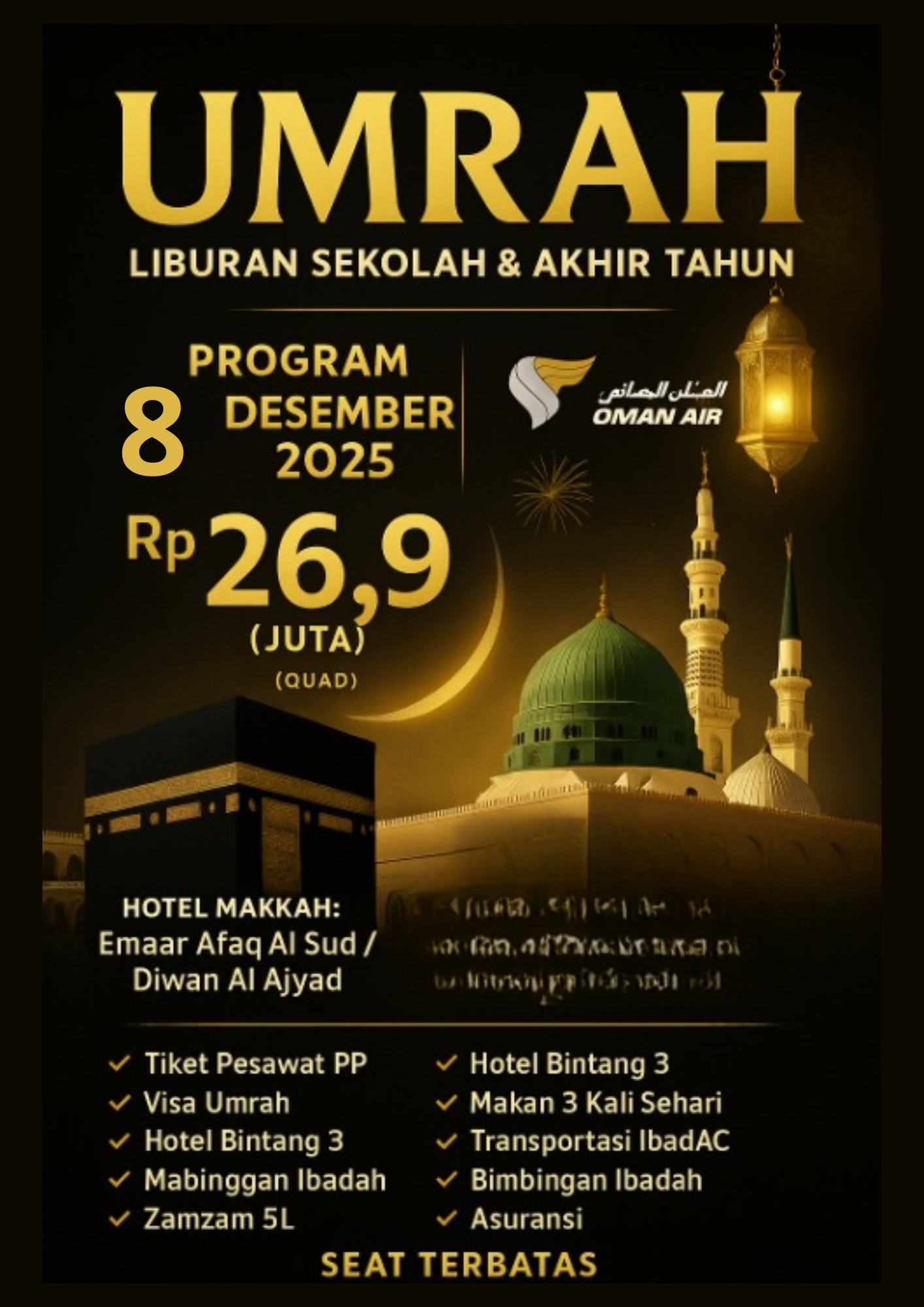 Umrah 8 Desember 2025 – Liburan Sekolah & Akhir Tahun ASW21