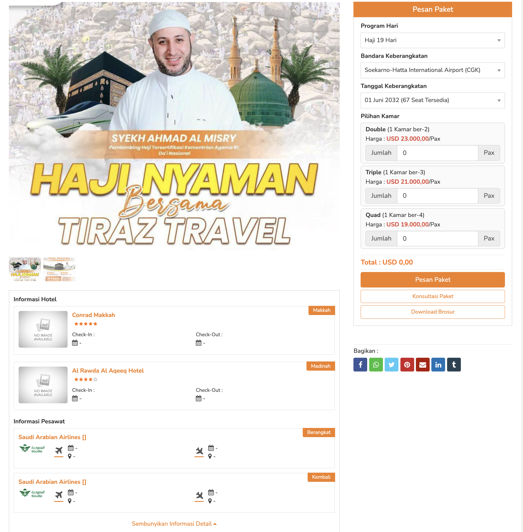 HAJI NYAMAN 2032 – BERSAMA TIRAZ TRAVEL “Berangkat Tenang, Ibadah Khusyuk, Pulang Penuh Berkah”