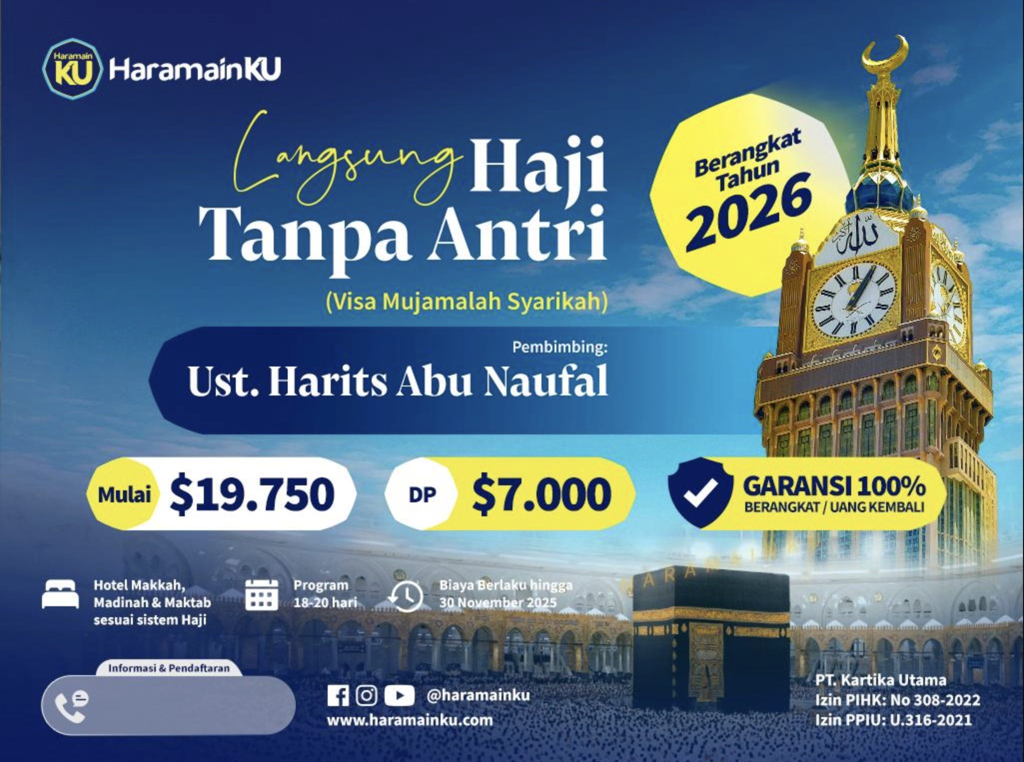 Haji Langsung Tanpa Antri 2026 – Visa Mujamalah Syarikah