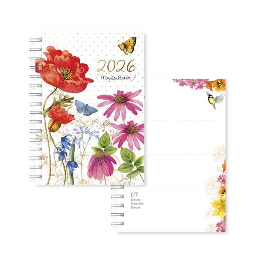 2026 Floral Spiral Planner
