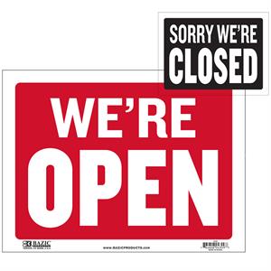 Reversible Open/Closed Sign